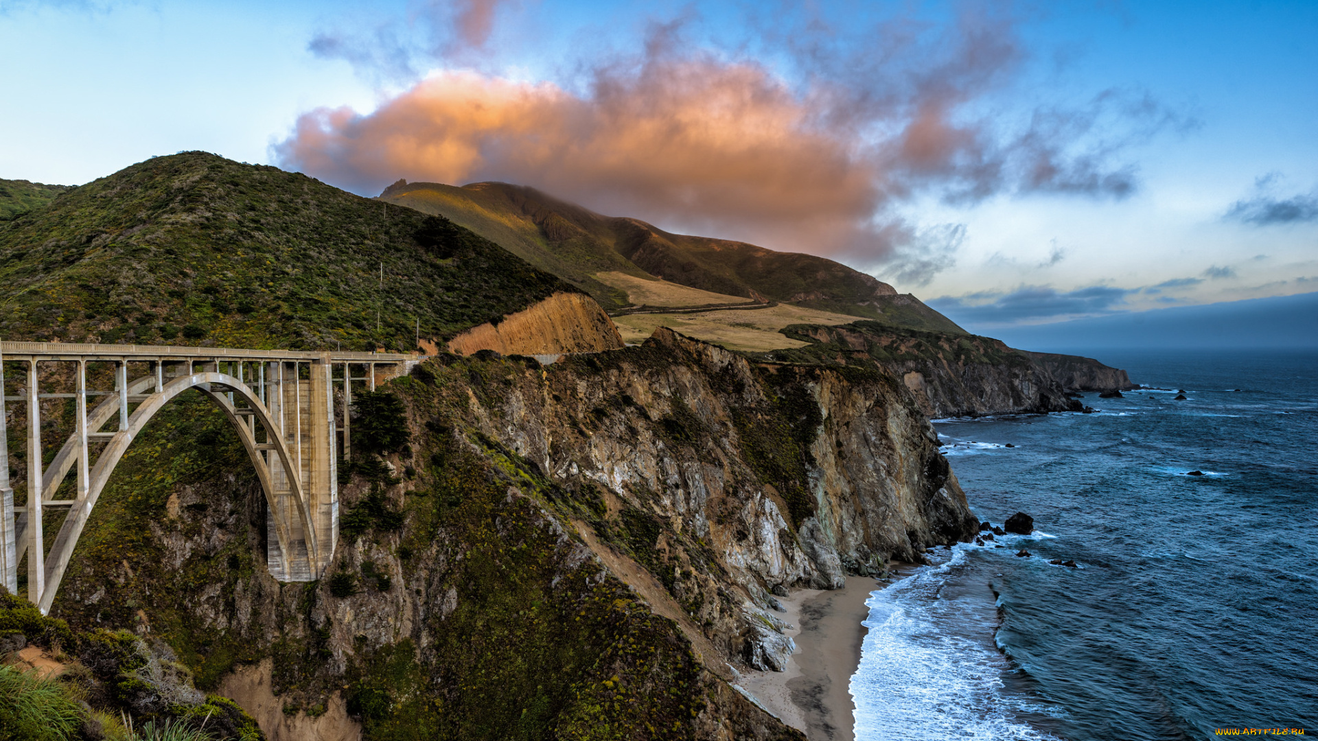 природа, побережье, простор