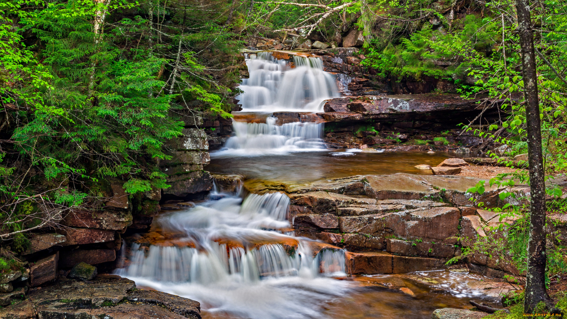природа, водопады, простор