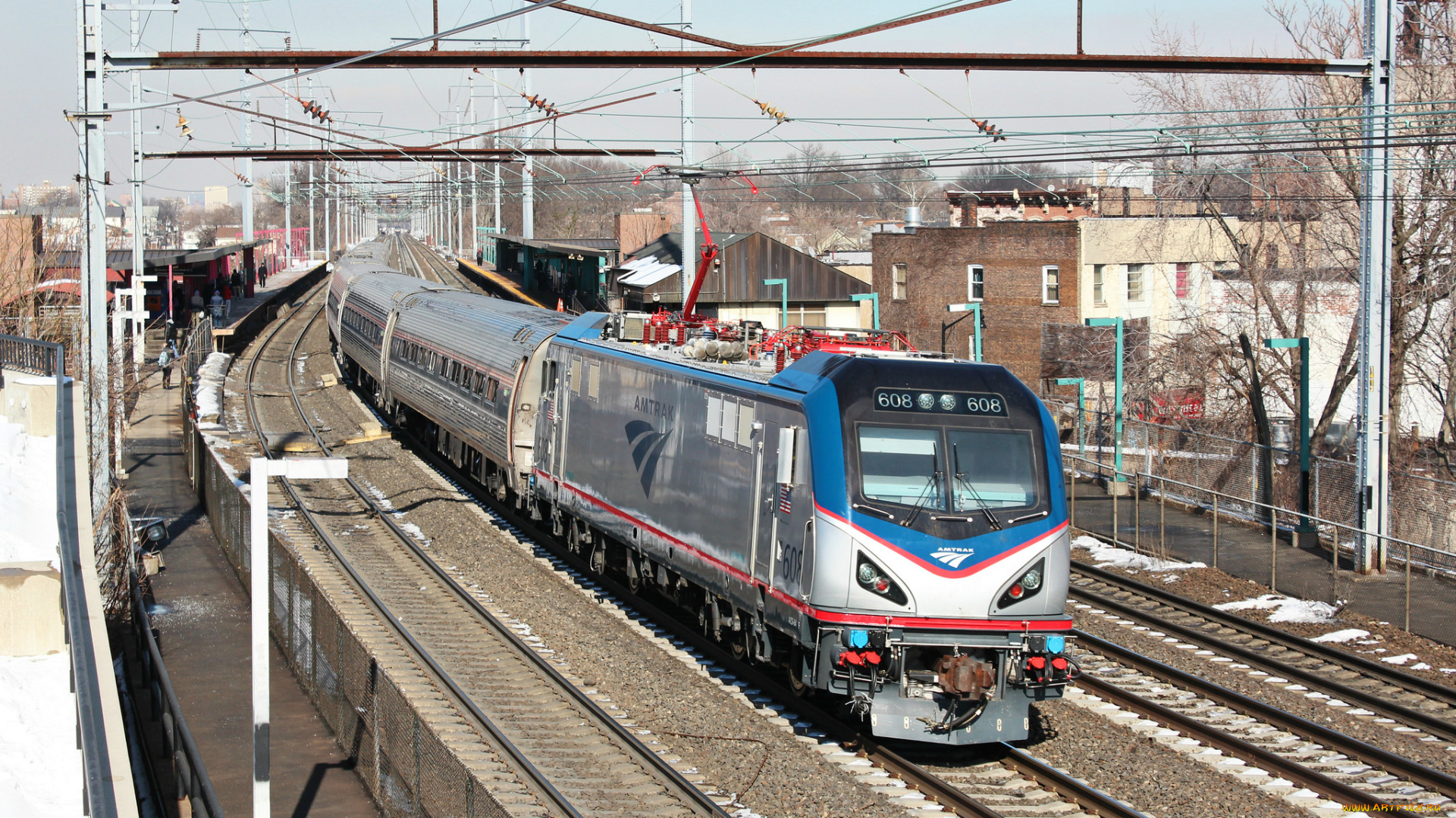 техника, поезда, локомотив, состав