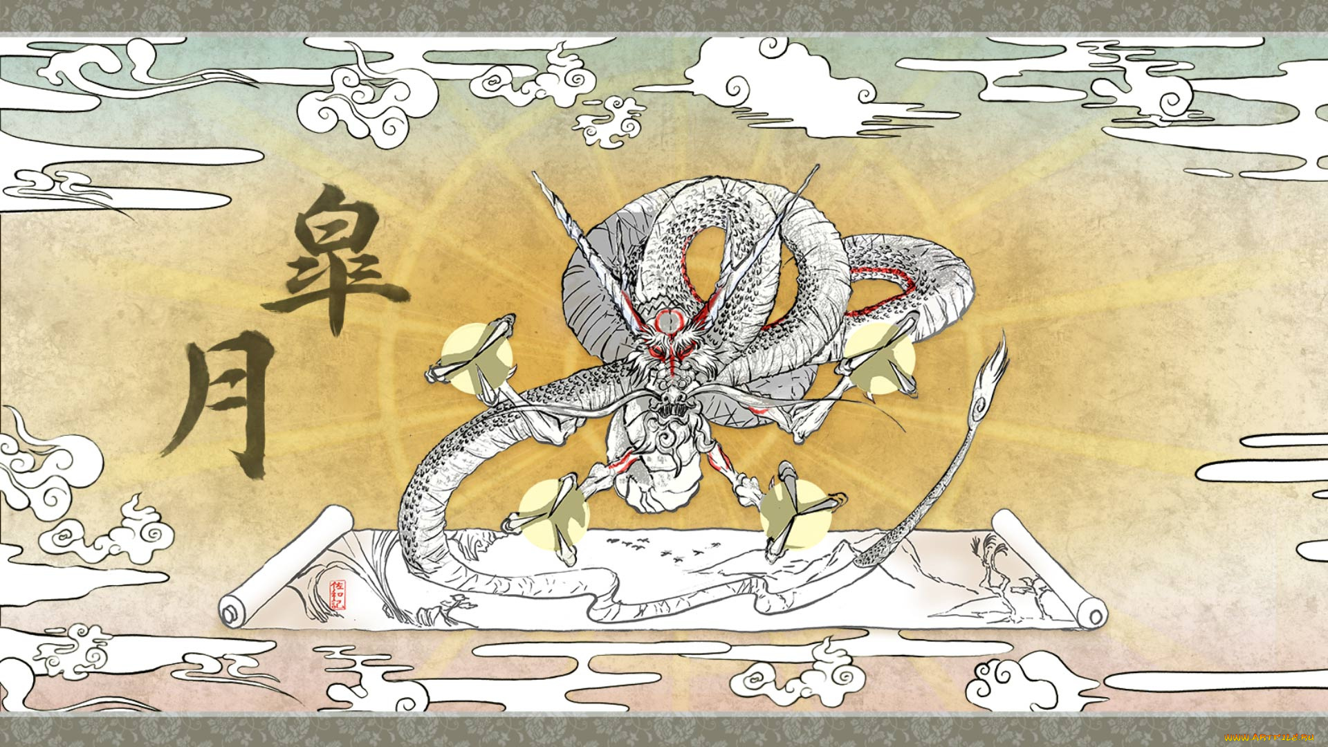 видео, игры, okami, адвенчура, игра