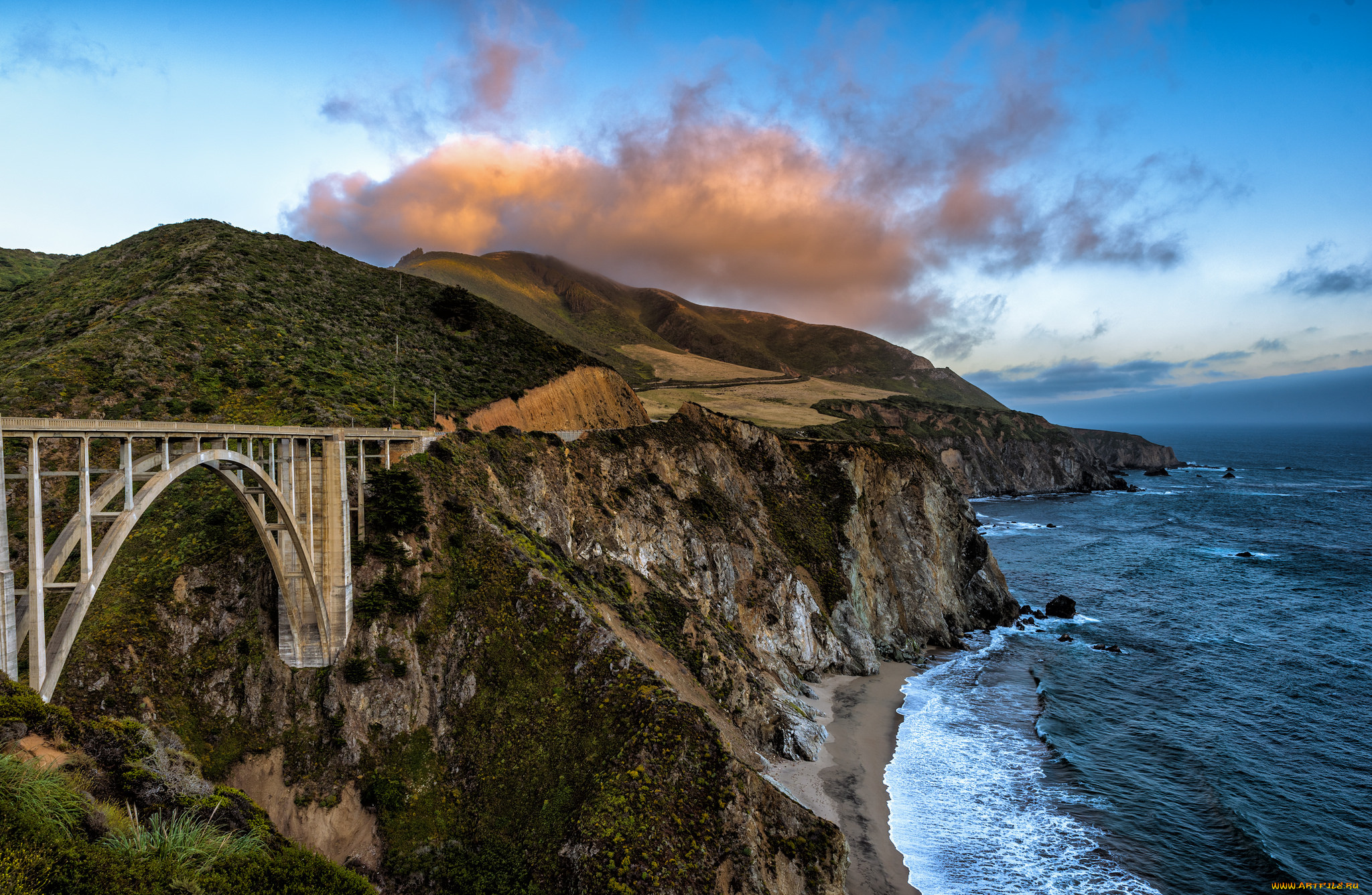 природа, побережье, простор