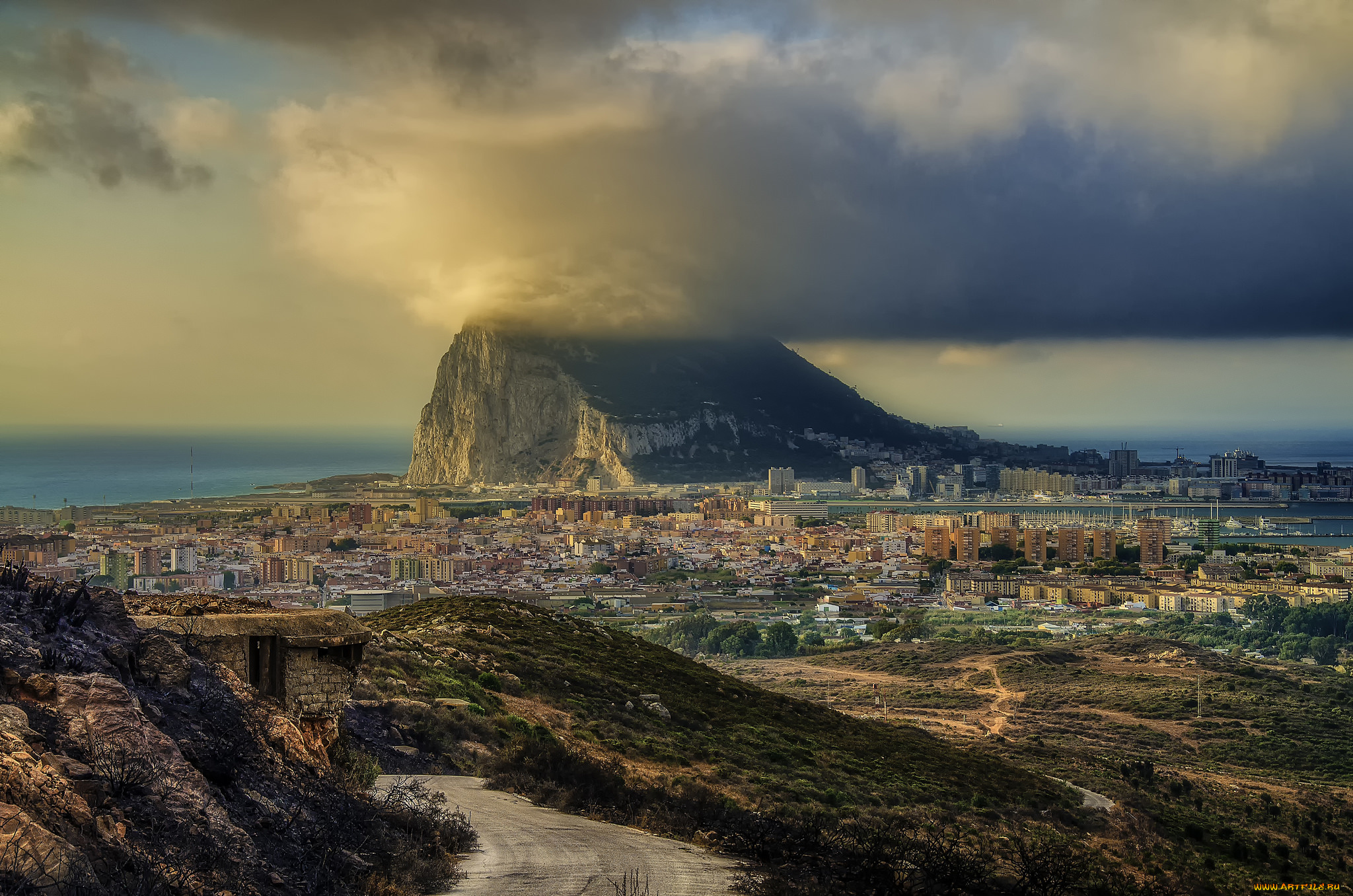 города, -, панорамы, простор