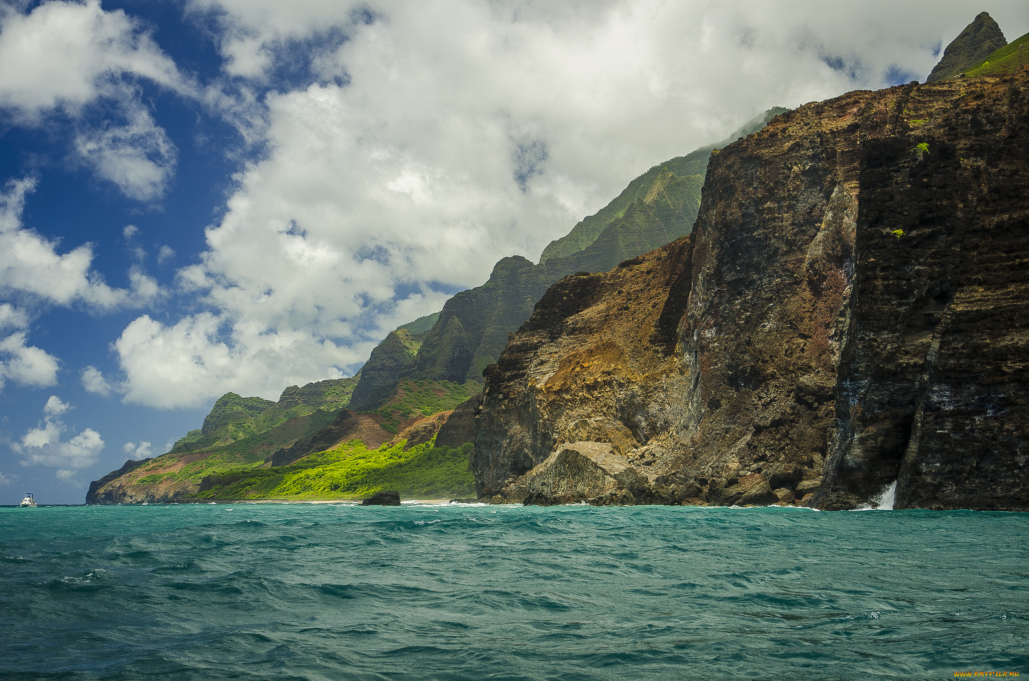 природа, побережье, простор