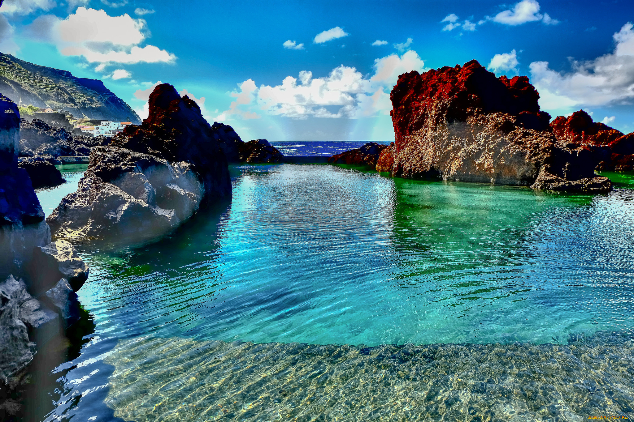 природа, побережье, простор