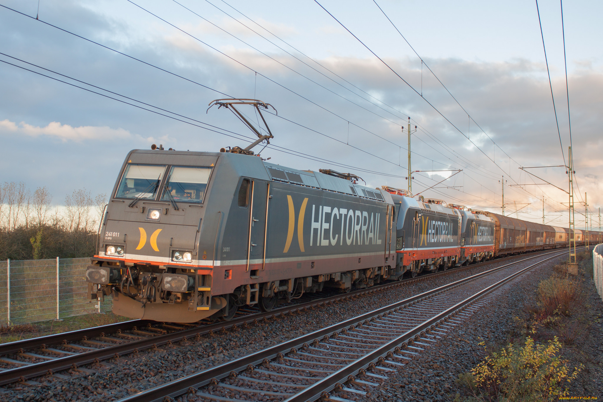 техника, экскаваторы, локомотив, состав