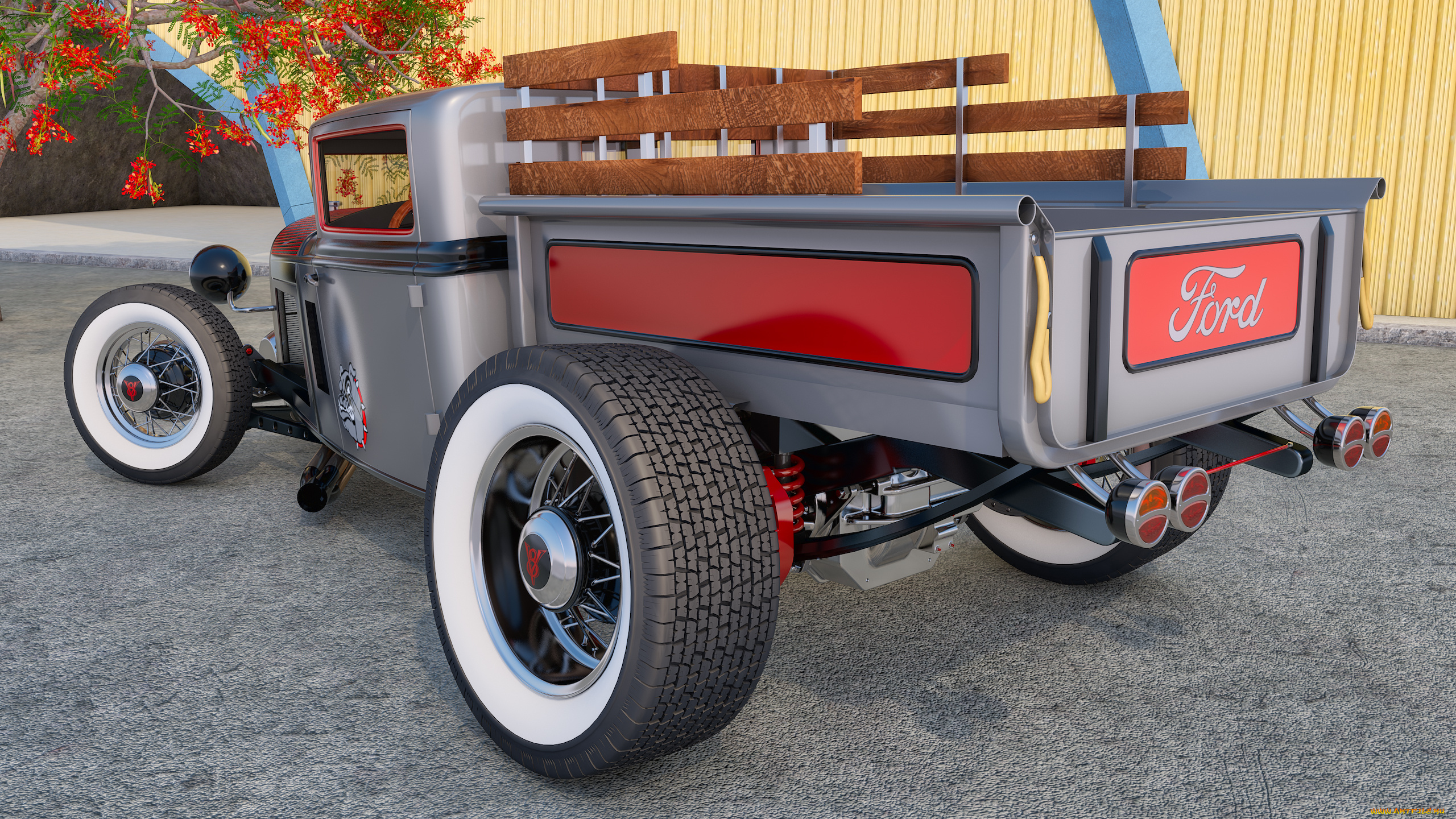 автомобили, 3д, ford, 1930г