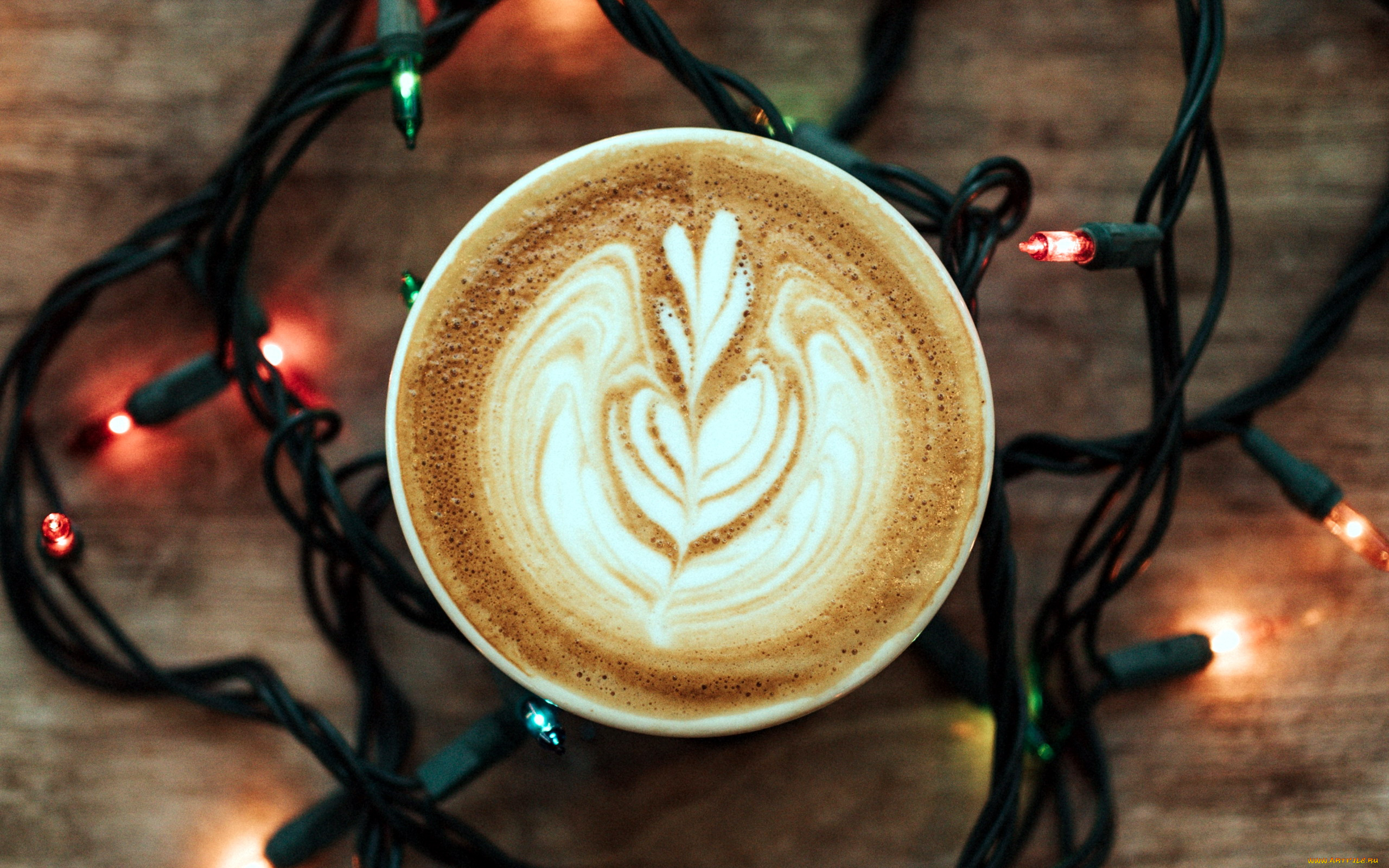 еда, кофе, , кофейные, зёрна, капучино, гирлянда