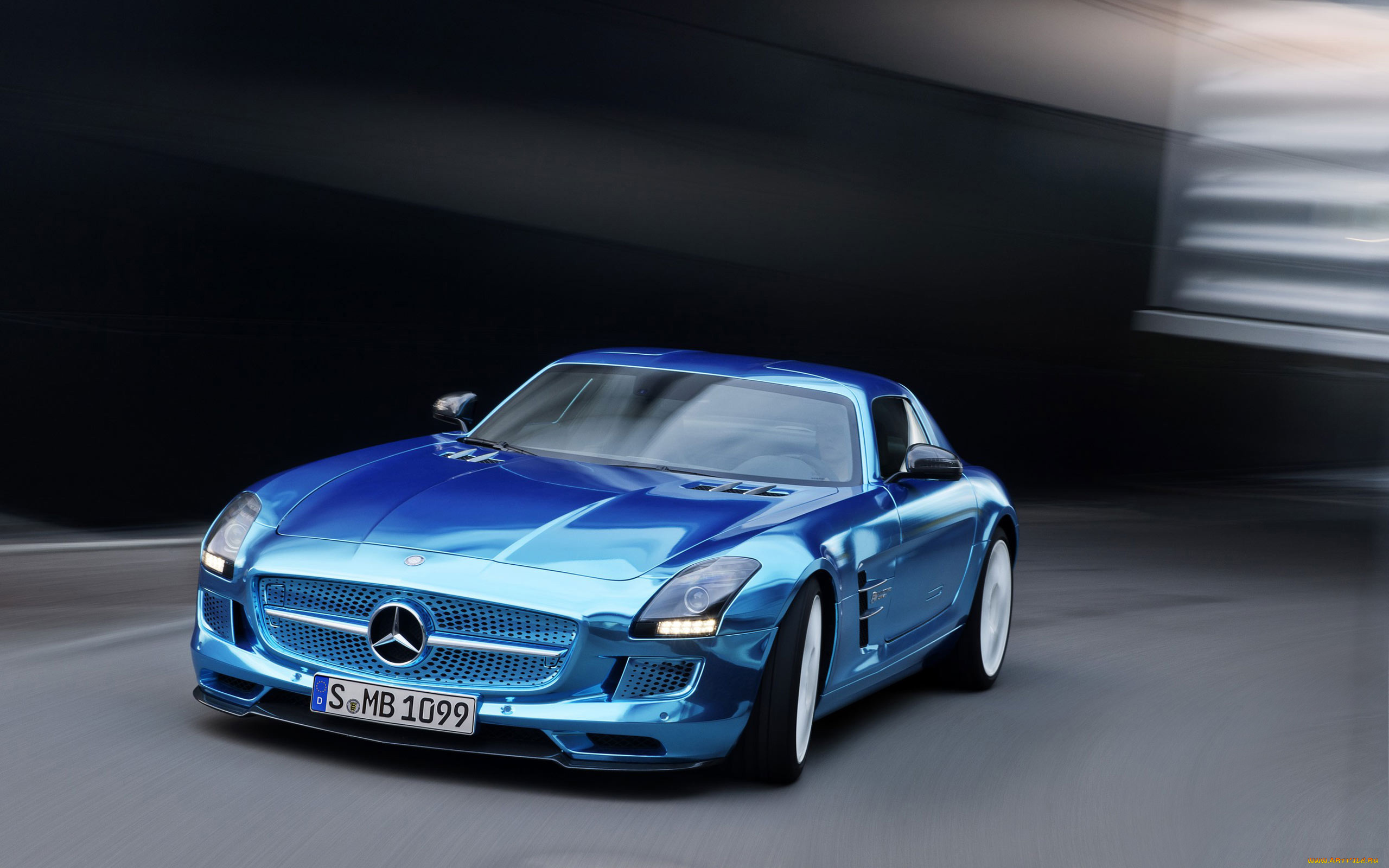 mercedes-benz, sls, amg, coupe, electric, car, 2014, автомобили, mercedes-benz, blue, 2014, car, electric, coupe, sls, amg