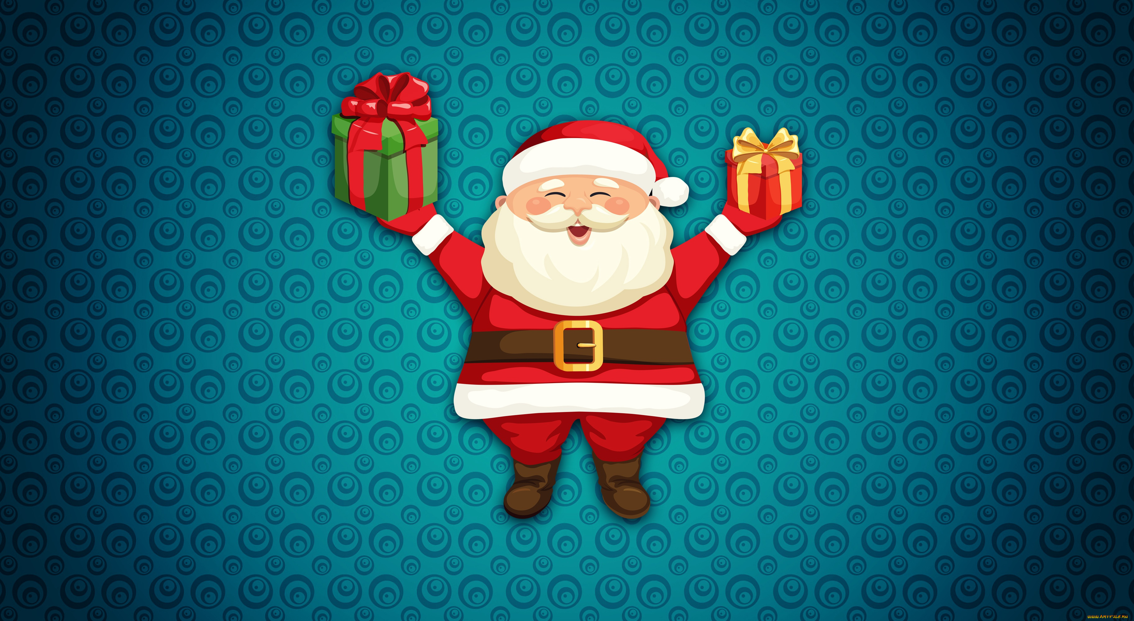 праздничные, векторная, графика, , новый, год, фон, праздник, новый, год, подарки, санта-клаус, зима, минимализм, рождество, санта, клаус