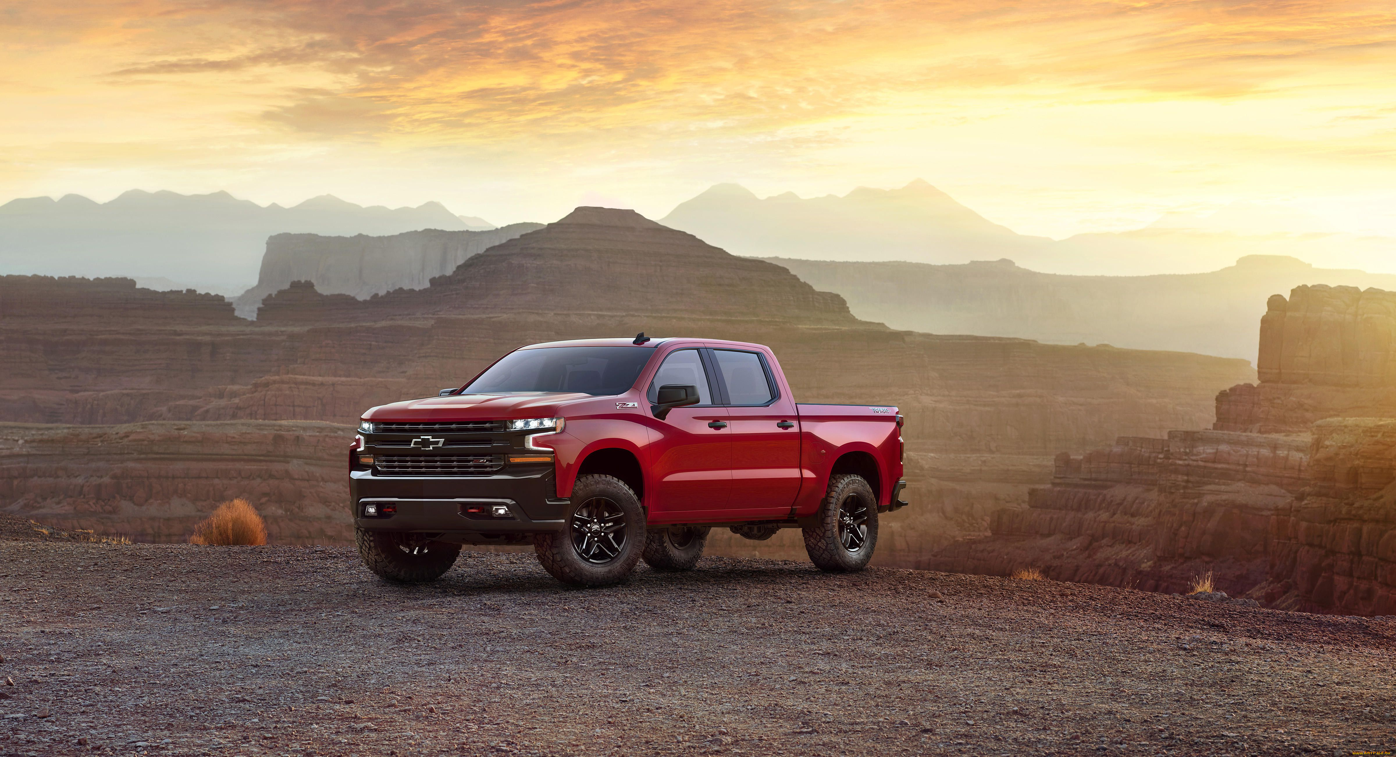 chevrolet, silverado, 2019, автомобили, chevrolet, красный, silverado, 2019, внедорожник