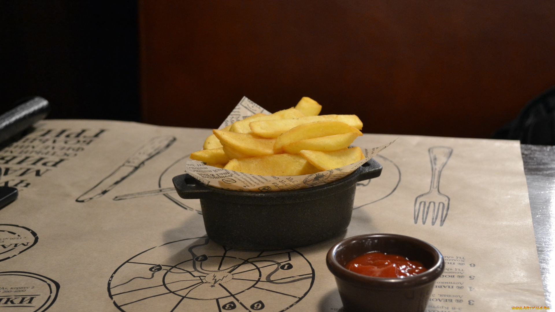 еда, картофель, соус