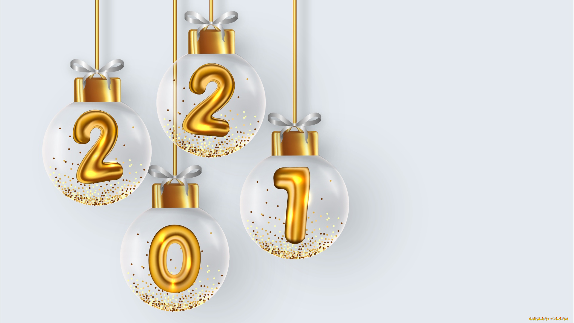 праздничные, украшения, год, шарики