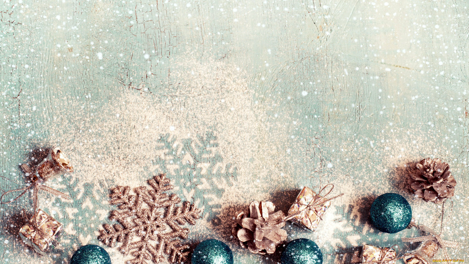 праздничные, украшения, снежинки, шарики, шишки