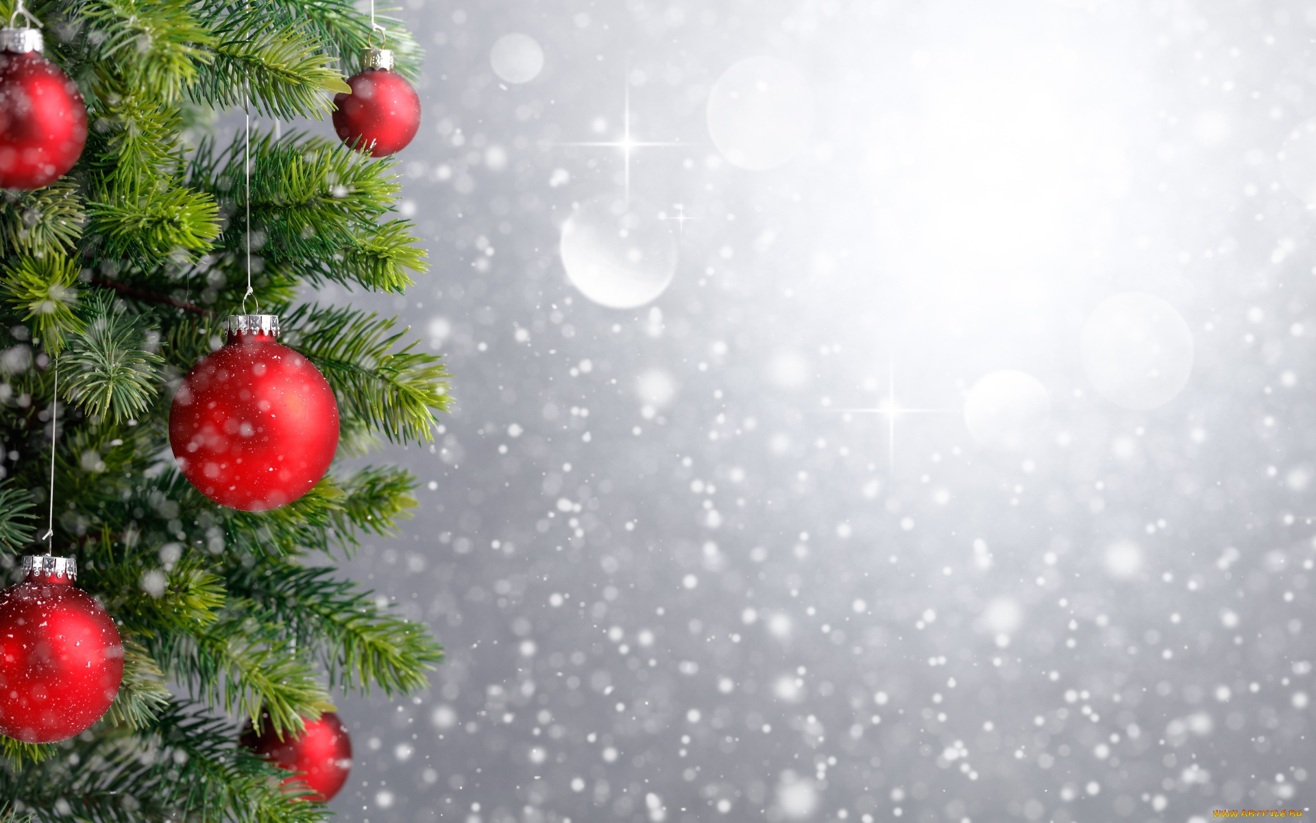 праздничные, ёлки, ёлка, шарики, снег