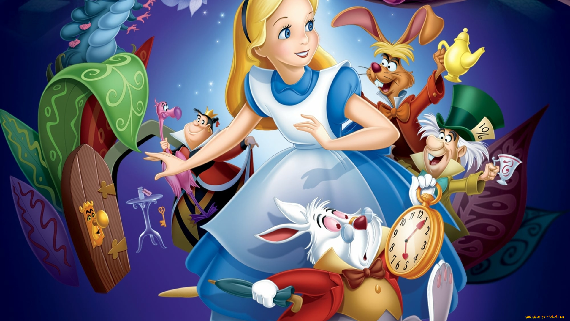 мультфильмы, alice, in, wonderland, алиса, в, стране, чудес, мультфильм, уолт, дисней, персонаж