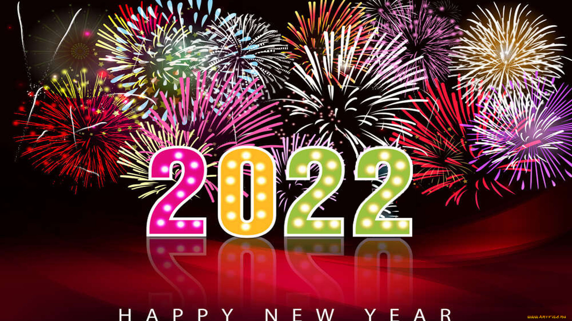 праздничные, -, разное, , новый, год, с, новым, годом, обои, для, рабочего, стола, фейерверк, декоративные, огни