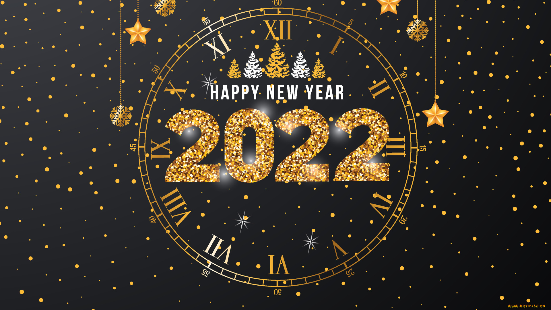 праздничные, 3д, графика, , новый, год, новый, год, часы, циферблат, блестки, цифры