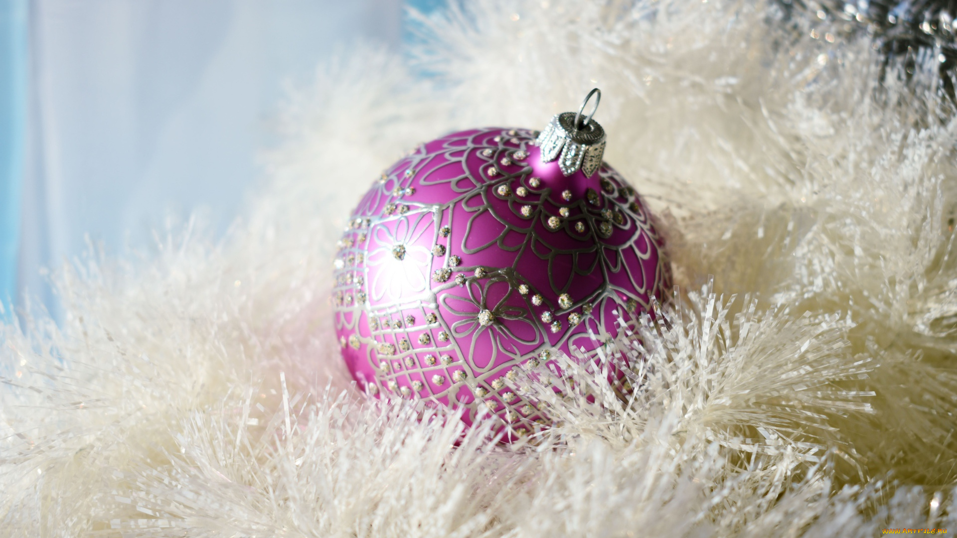 праздничные, украшения, шарик, мишура