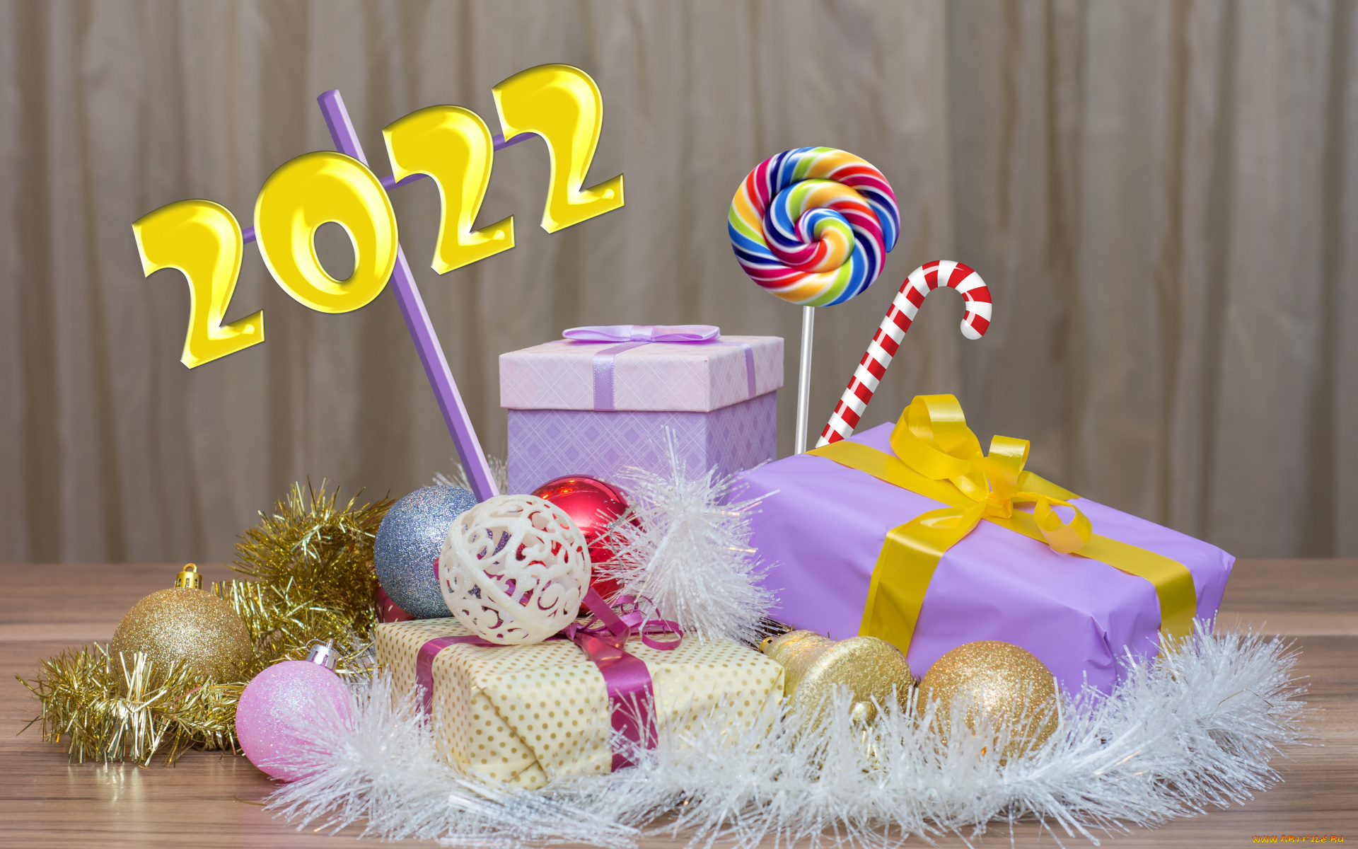 праздничные, подарки, и, коробочки, год, подарки, коробки, украшения, мишура, леденцы