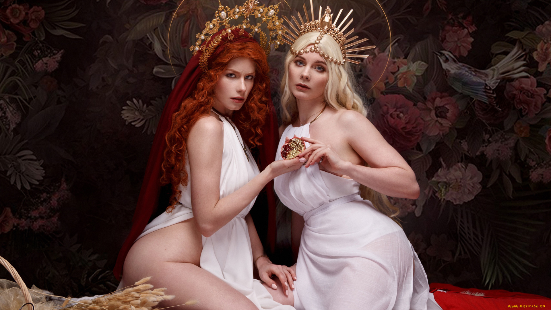 anastasia, zhilina, девушки, анастасия, жилина, anastasia, zhilina, cosplay, блондинка, анастасия, жилина, модели, красотки, образ, две, девушка, модель, рыжеволосая, красотка, поза, флирт, стройная, сексуальная, фигура