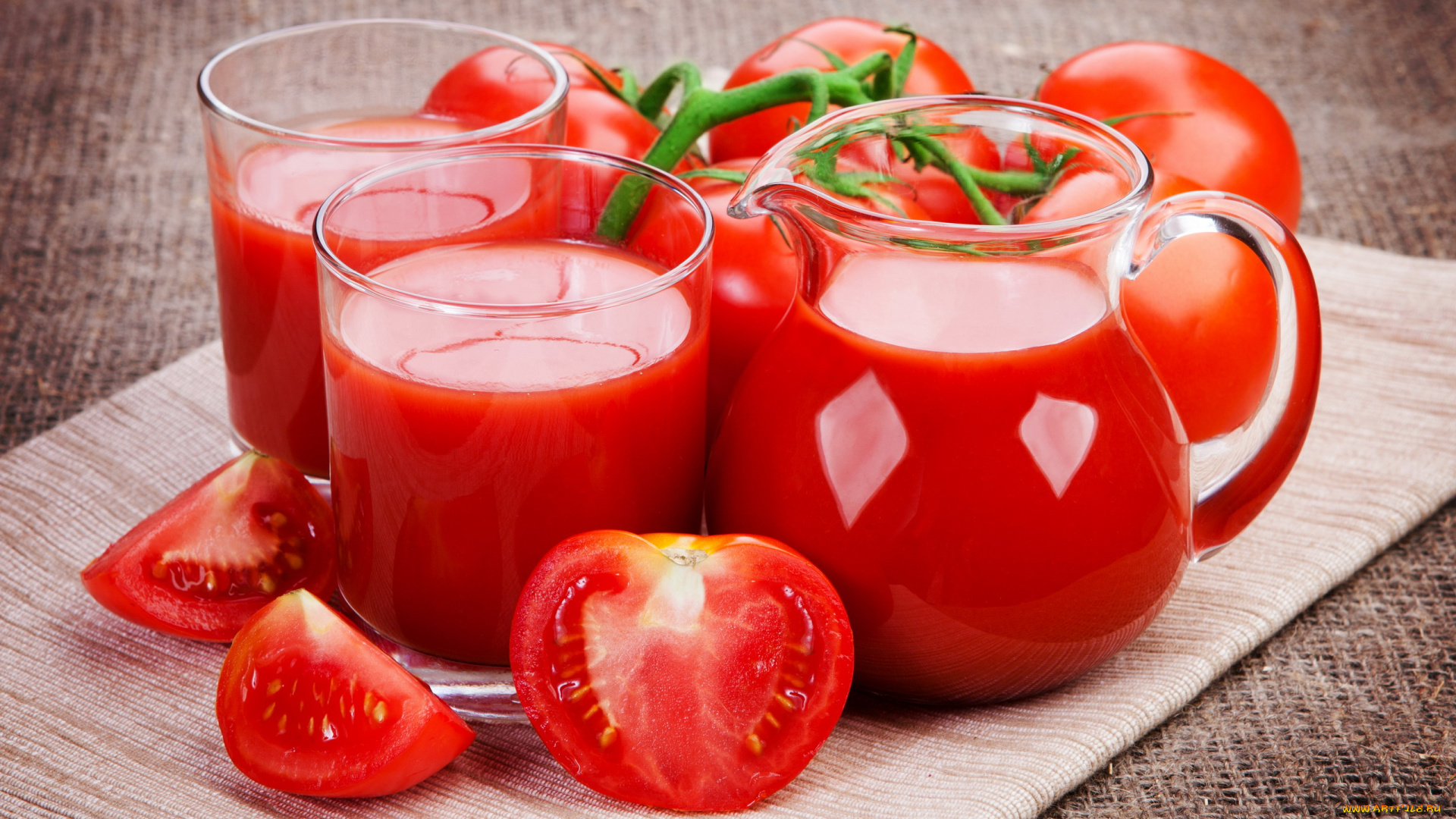 еда, напитки, , сок, кувшин, стаканы, помидоры, томаты, сок, томатный