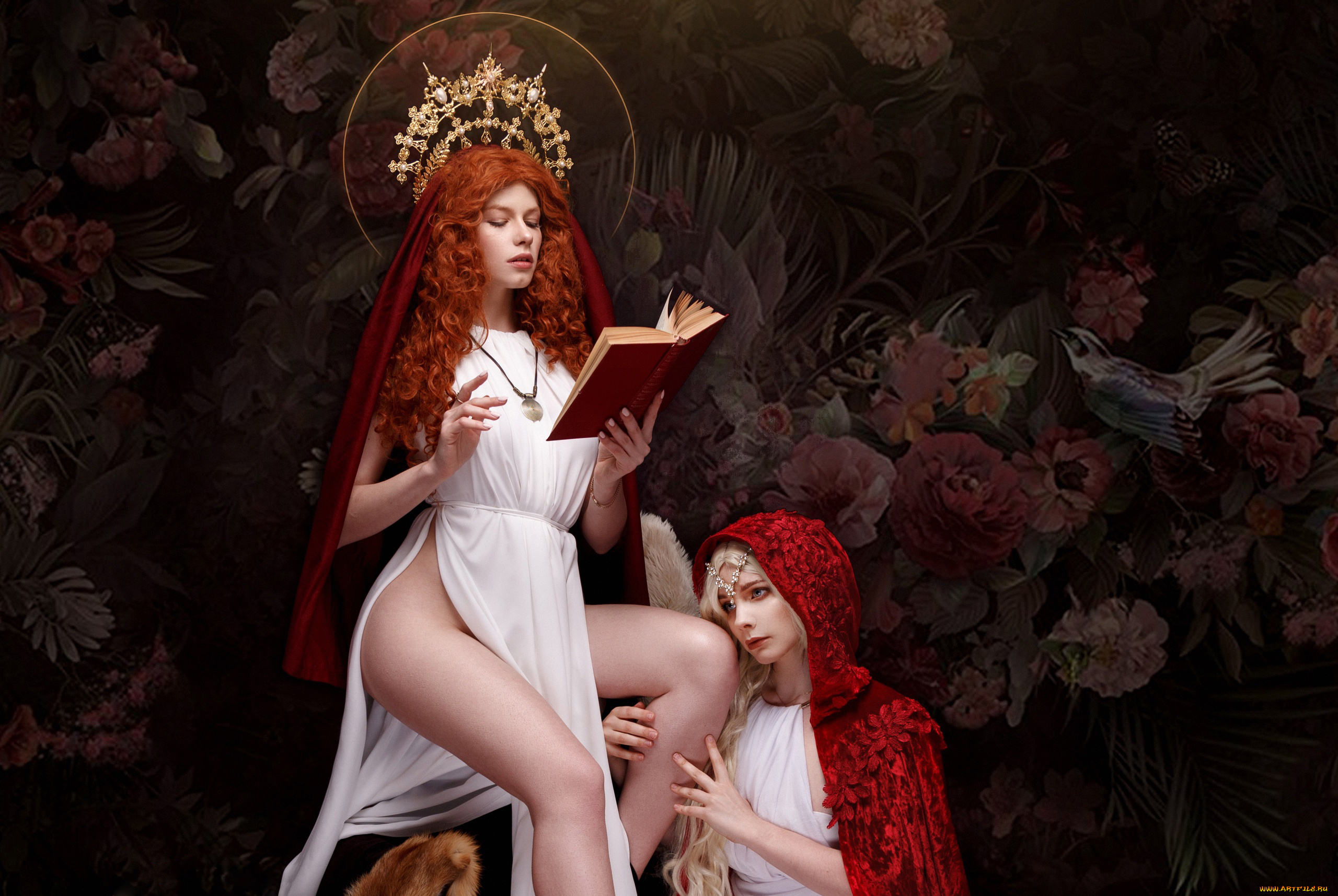 anastasia, zhilina, девушки, анастасия, жилина, anastasia, zhilina, cosplay, блондинка, анастасия, жилина, модели, красотки, образ, две, девушка, модель, рыжеволосая, красотка, поза, флирт, стройная, сексуальная, фигура