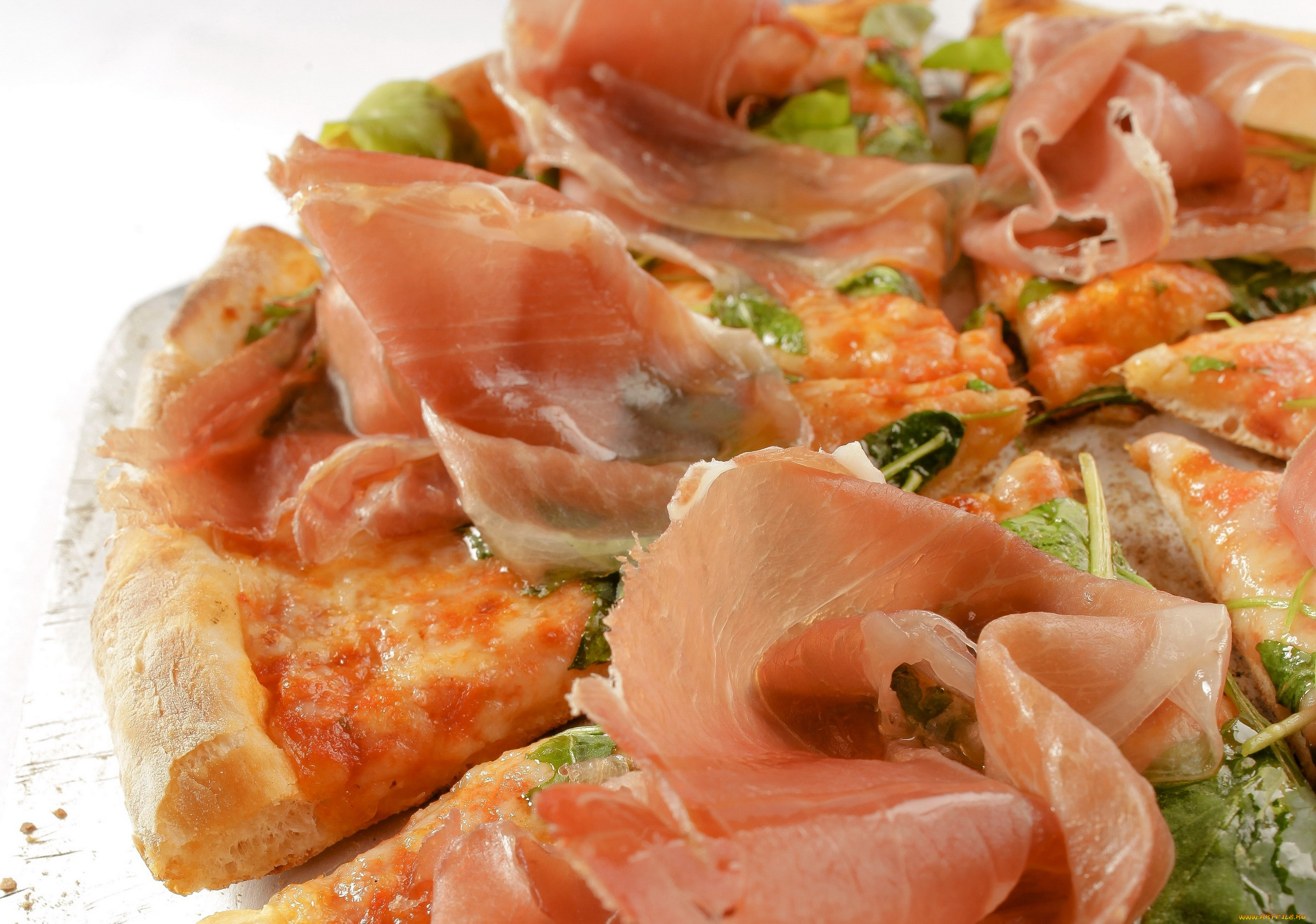 еда, пицца, ветчина, макро