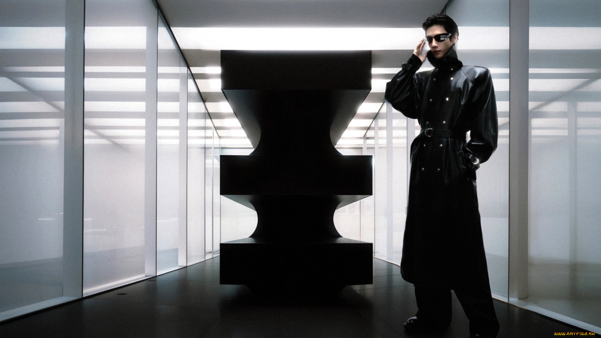 мужчины, luo, yunxi, актер, очки, плащ, фигура