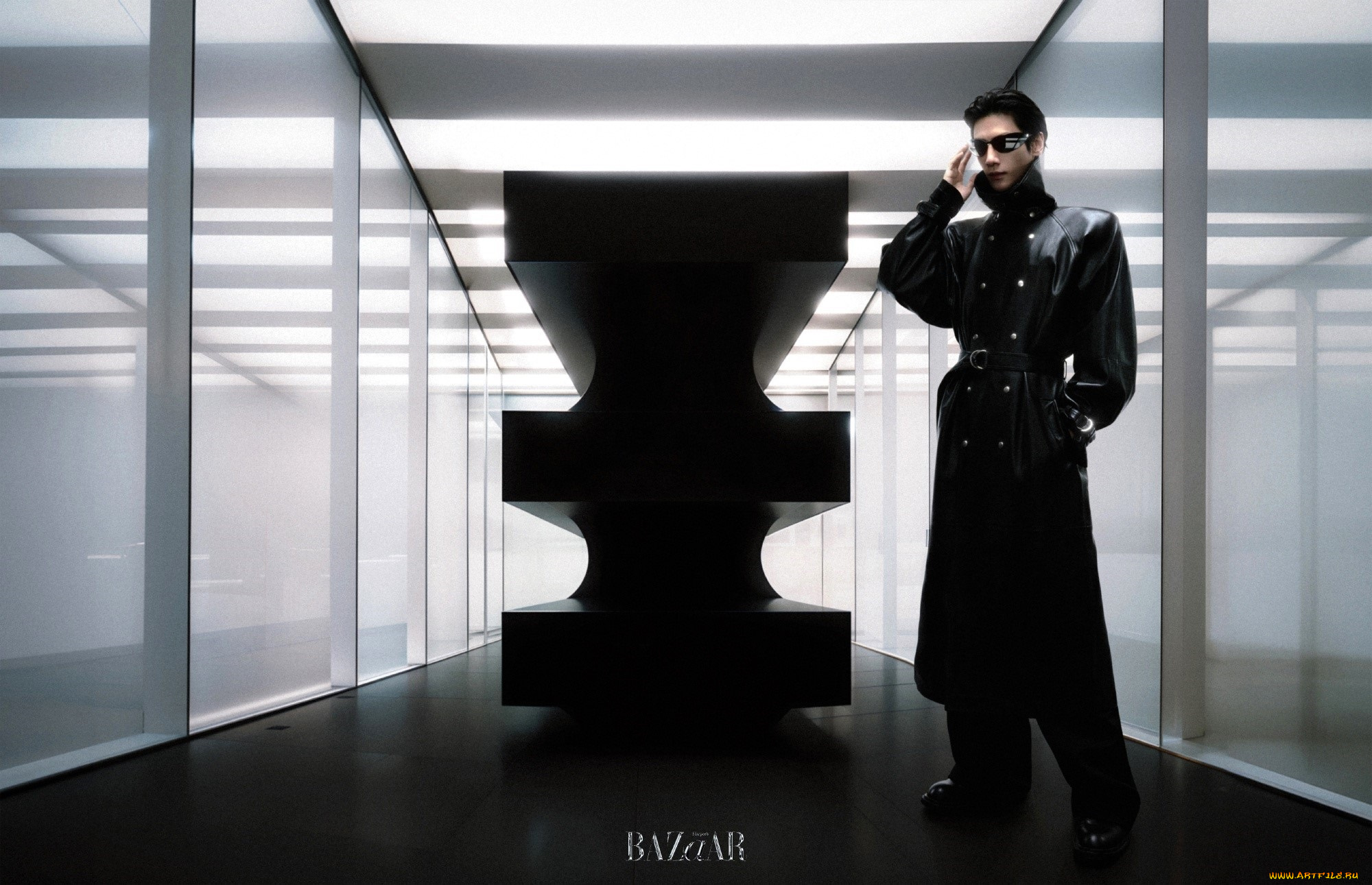 мужчины, luo, yunxi, актер, очки, плащ, фигура