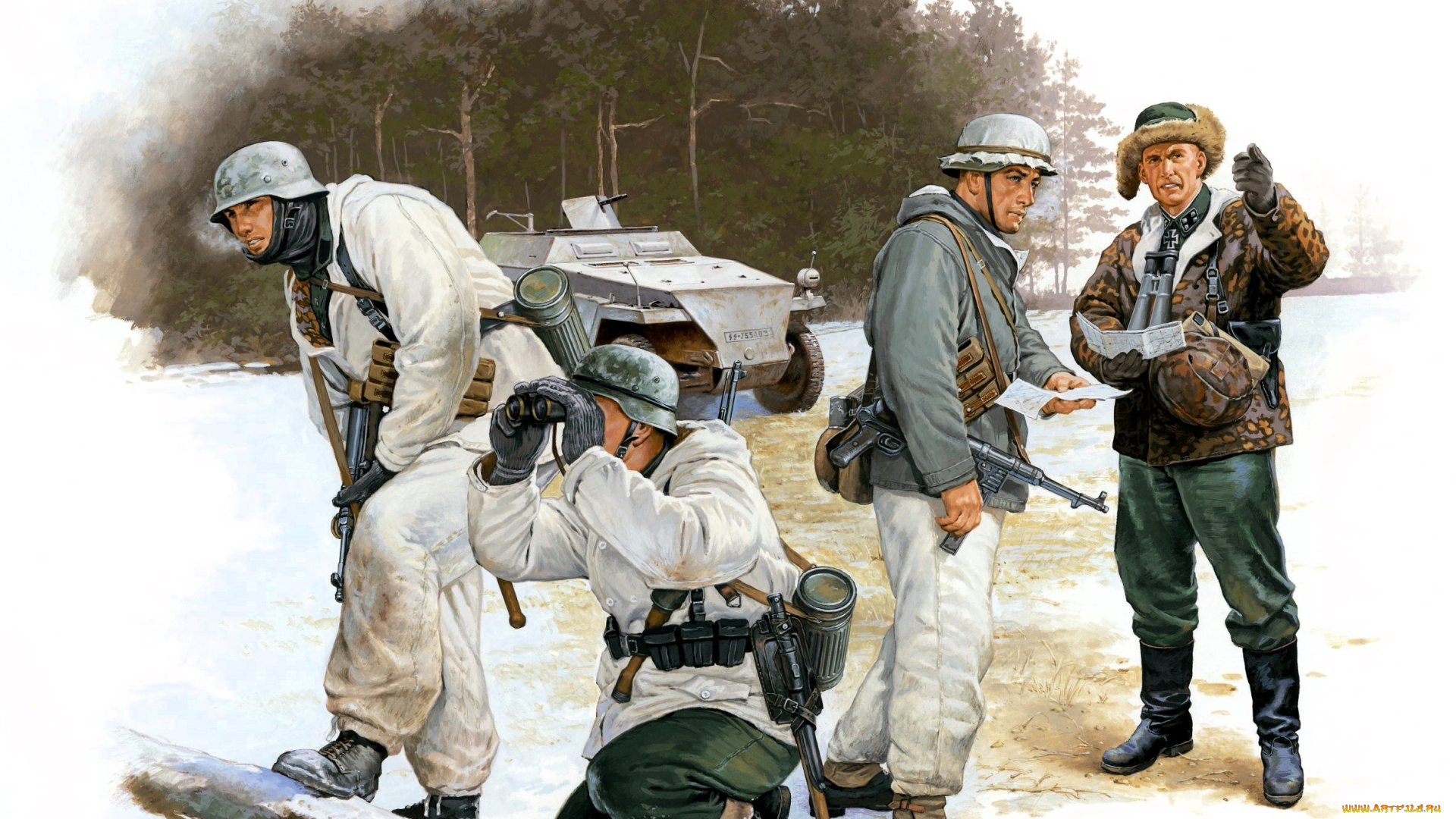 рисованное, армия, немцы, фашисты, диверсанты