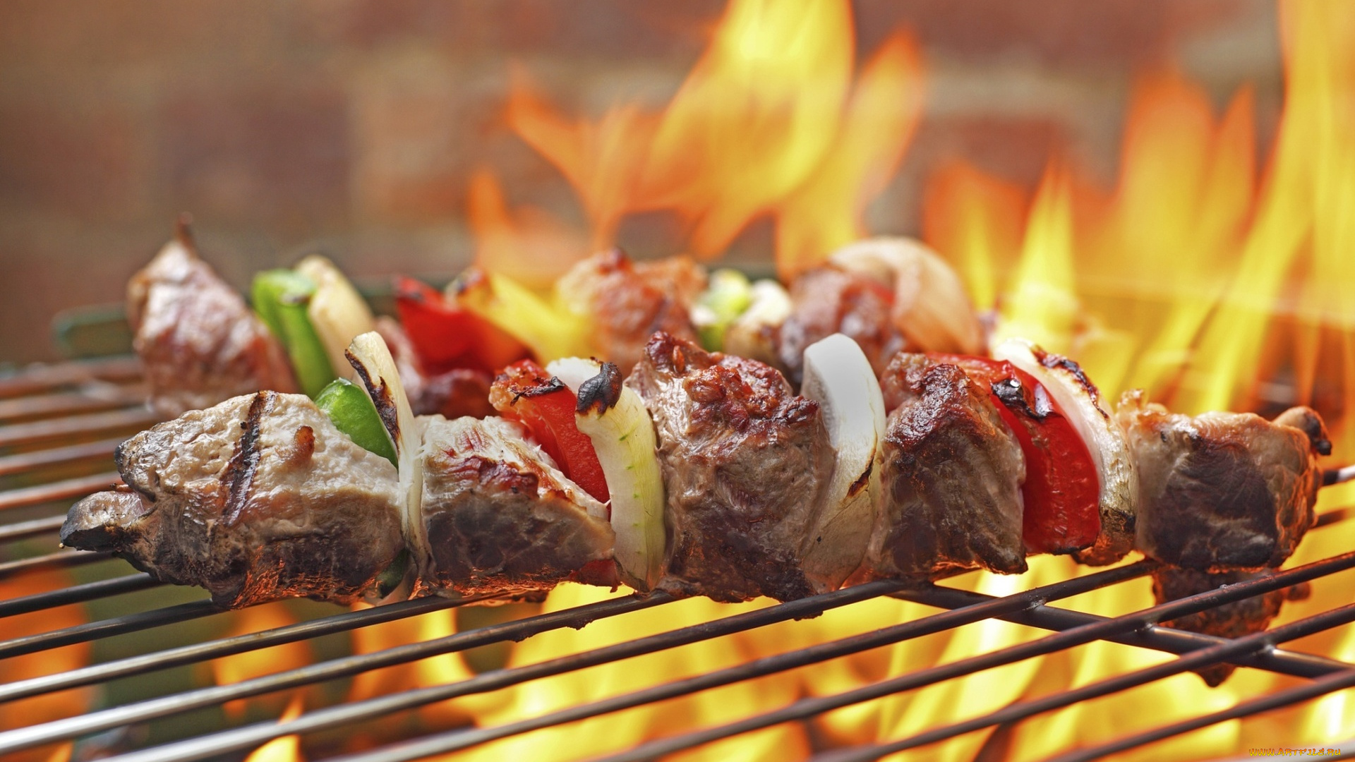 еда, шашлык, , барбекю, решетка, огонь