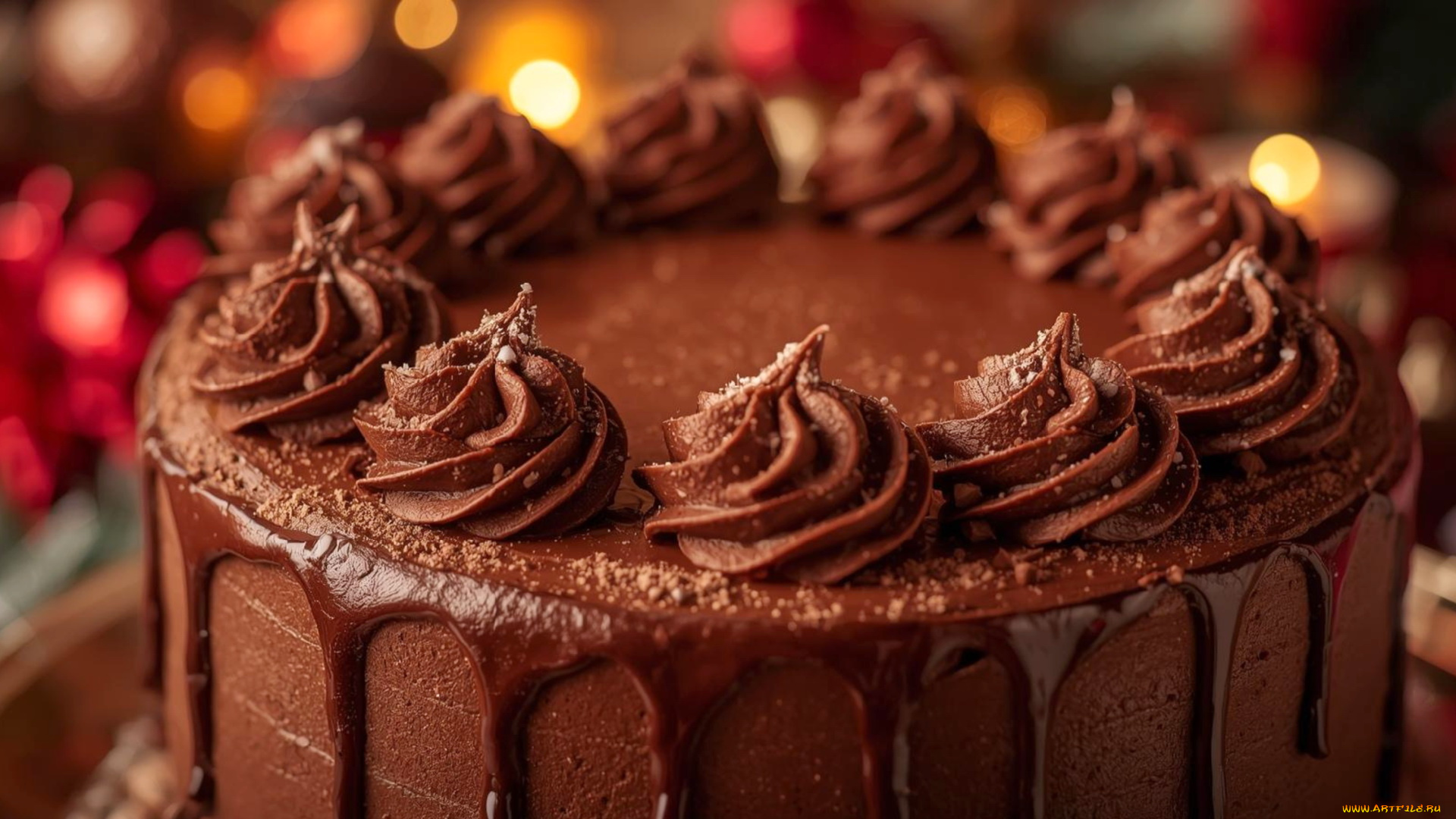 еда, торты, шоколадный, торт, крем