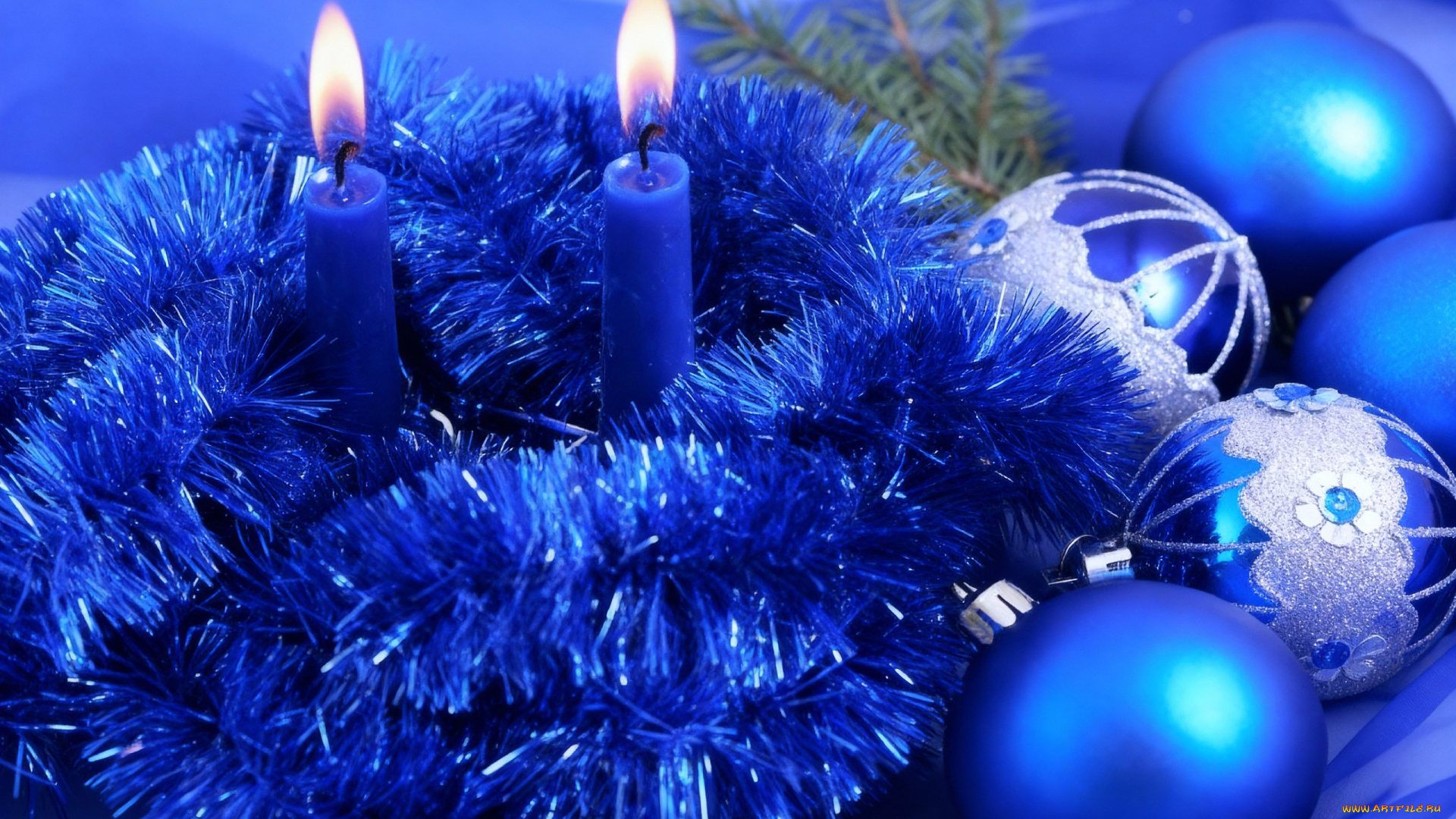 праздничные, новогодние, свечи, новогодняя