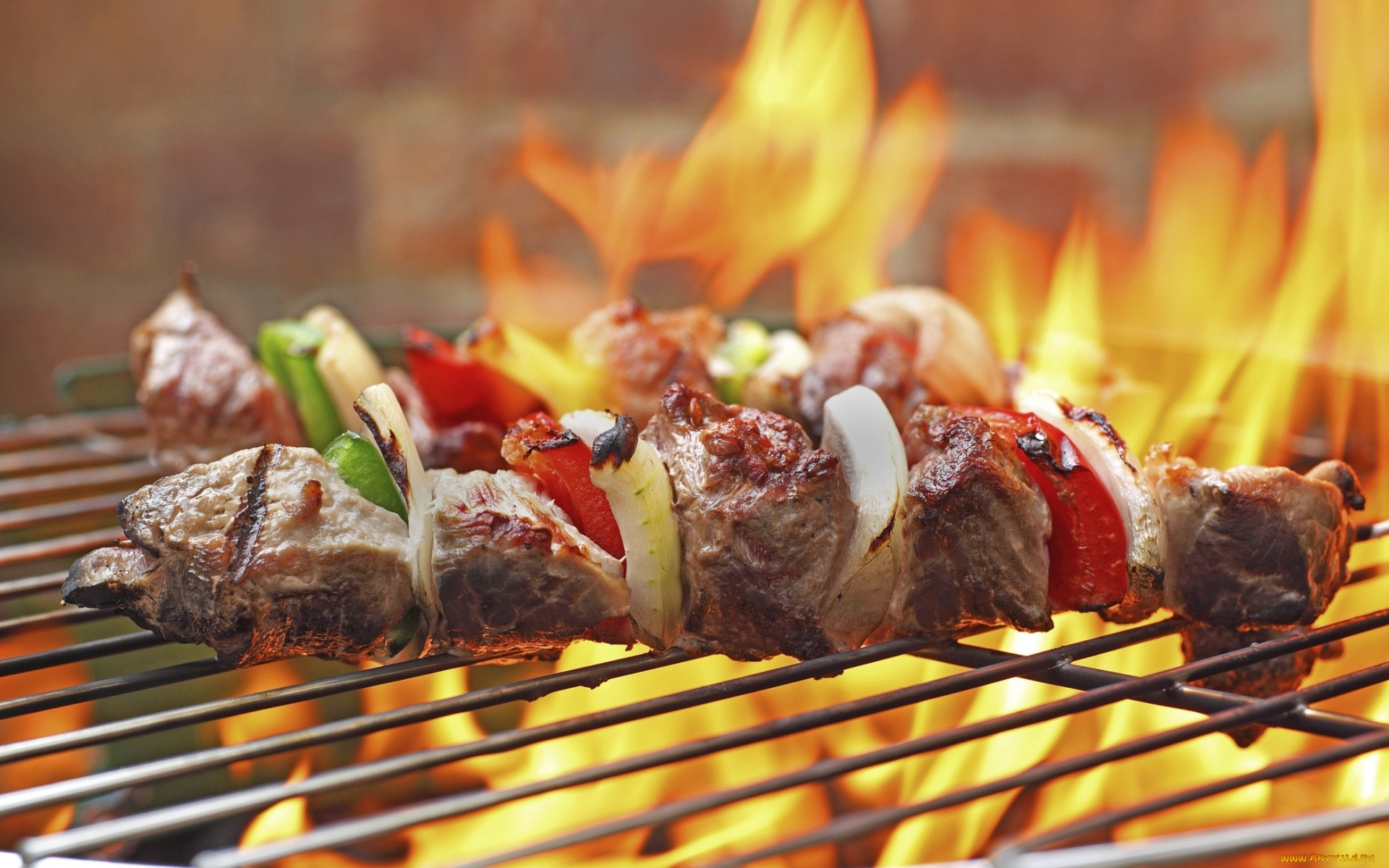 еда, шашлык, , барбекю, решетка, огонь