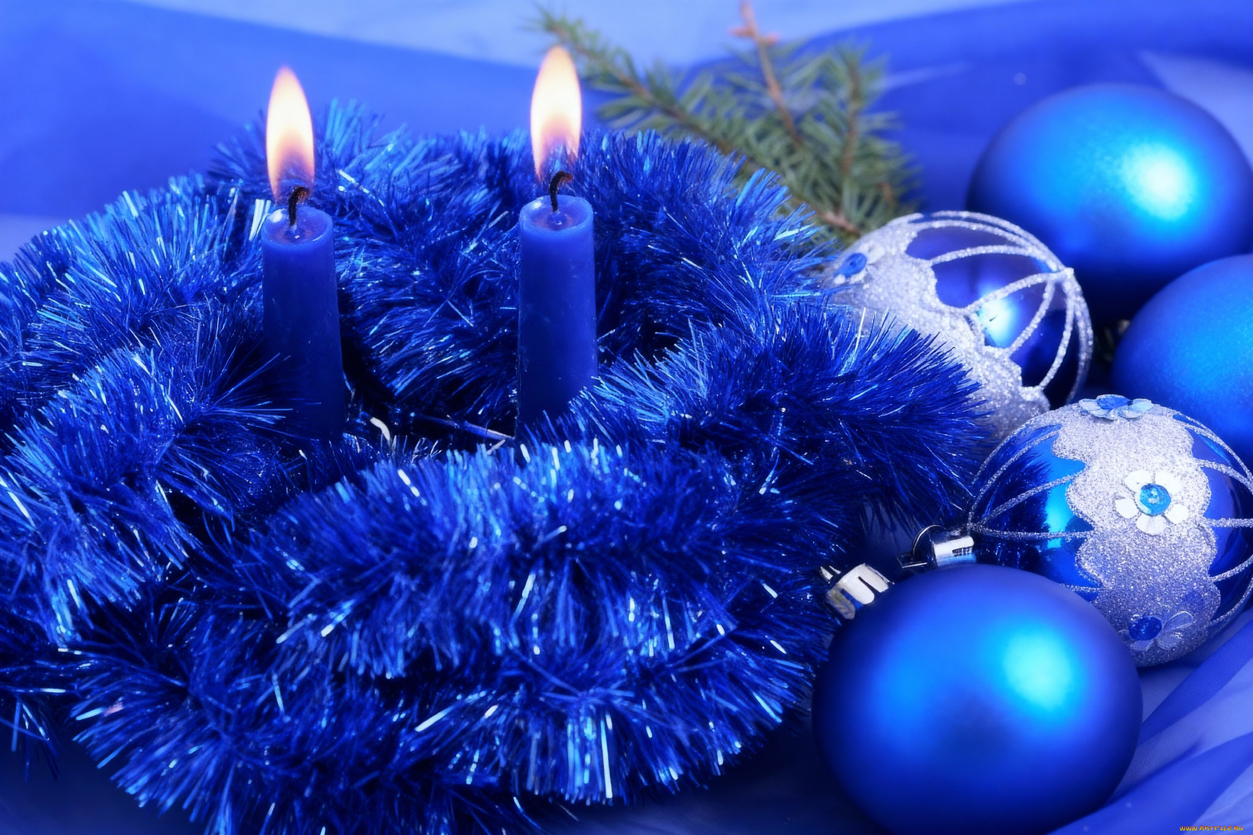 праздничные, новогодние, свечи, новогодняя