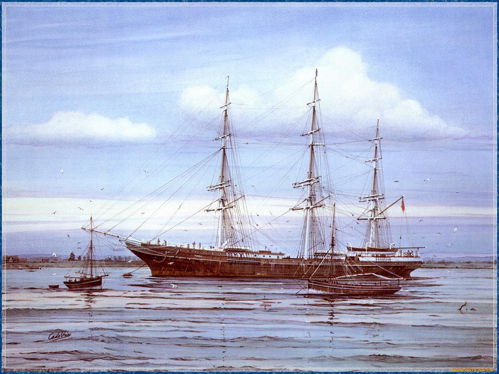 cornelis, de, vries, корабли, рисованные