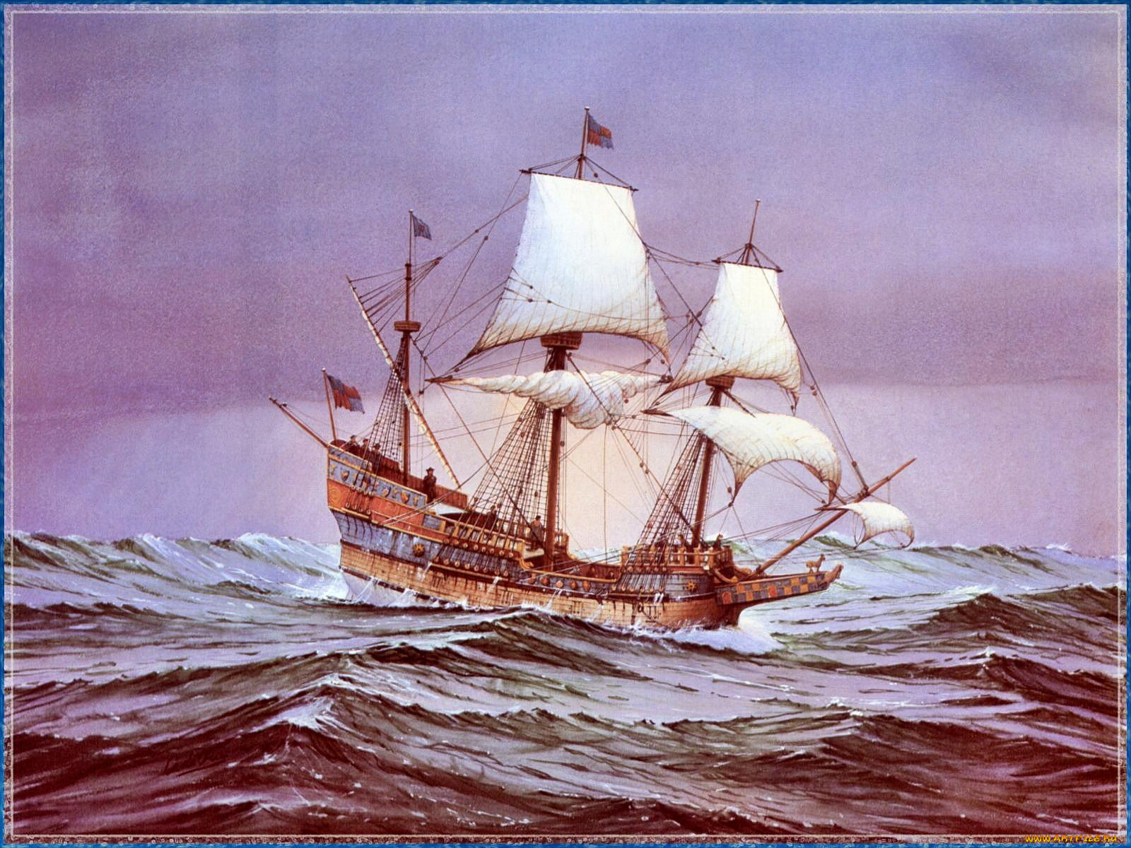 cornelis, de, vries, корабли, рисованные