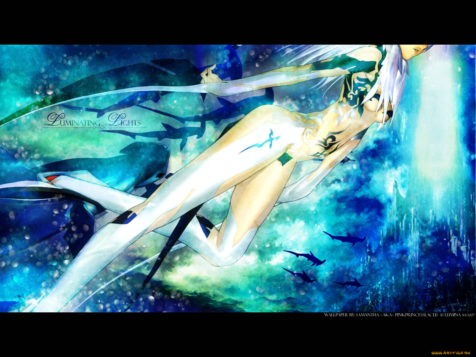 аниме, ugetsu, hakua, artbook