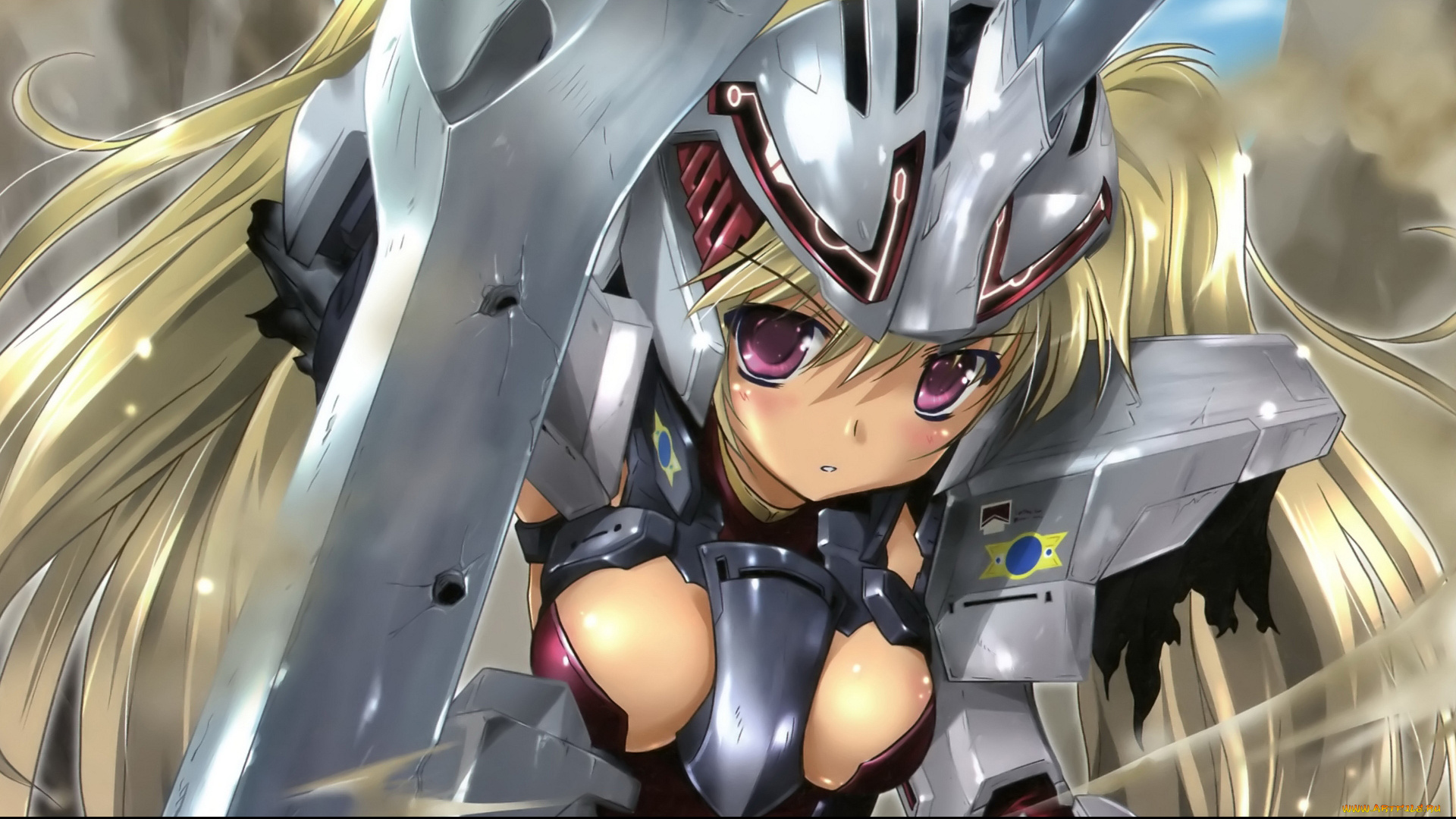 аниме, weapon, blood, technology