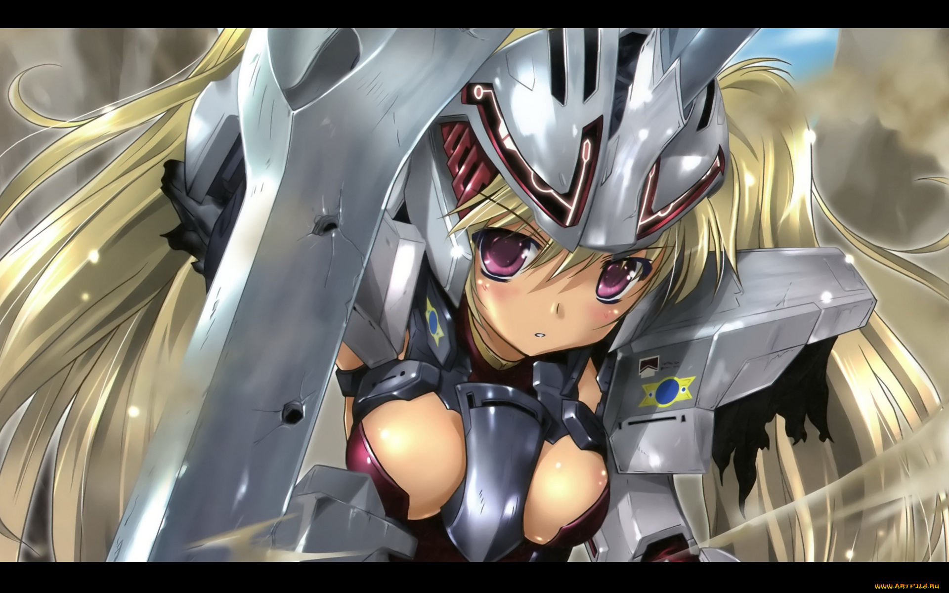 аниме, weapon, blood, technology