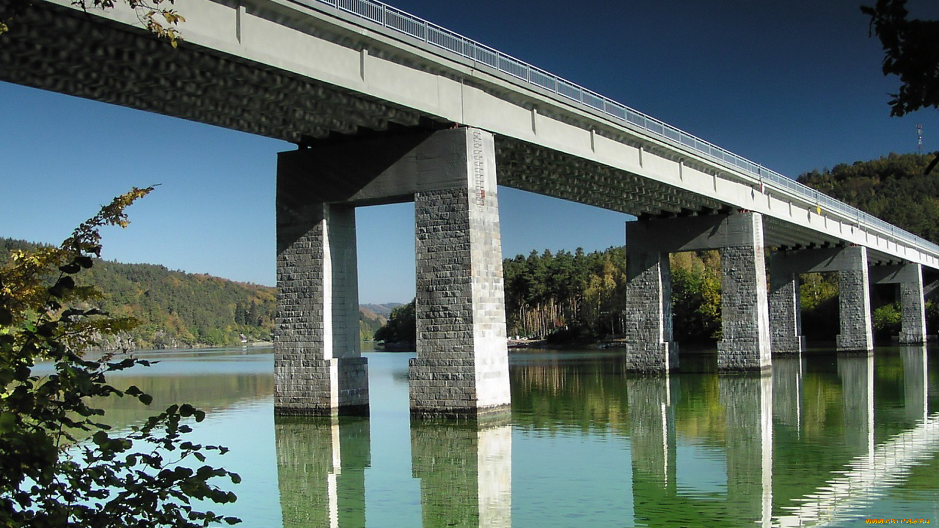 города, мосты, мост, сваи, река