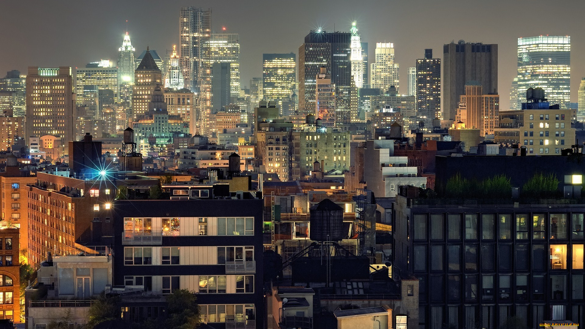 города, нью, йорк, сша, usa, nyc, urban, density, new, york, city, night, lower, manhattan