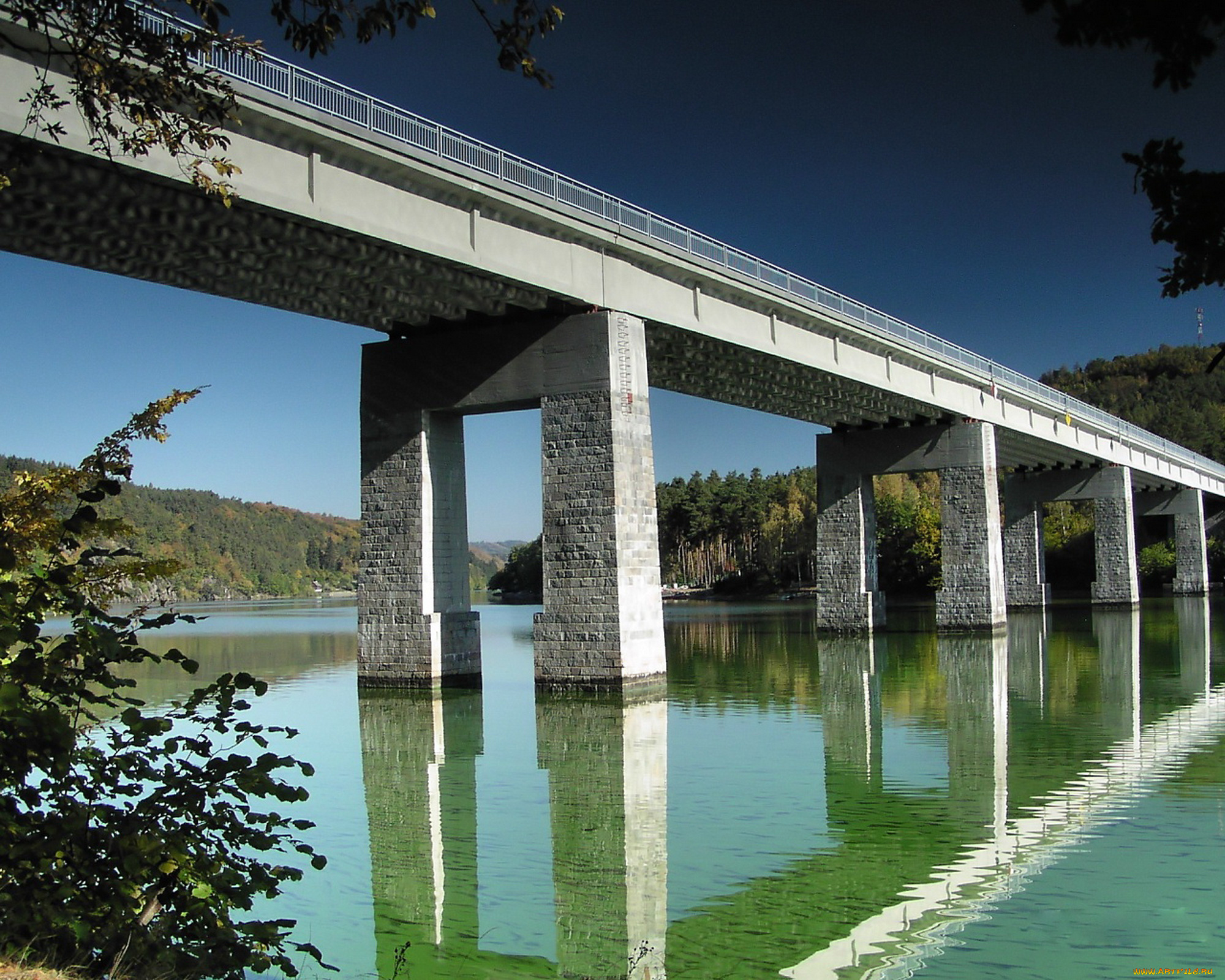 города, мосты, мост, сваи, река