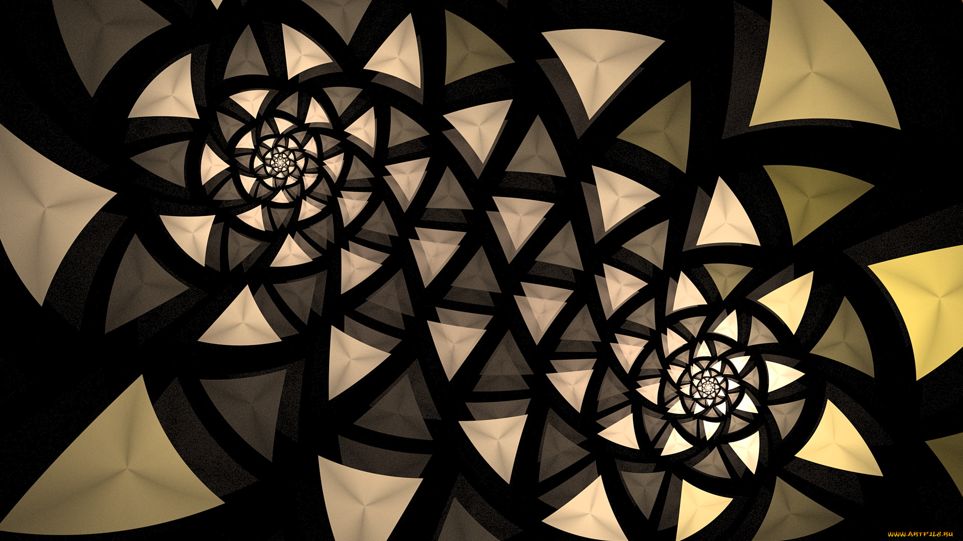 3д, графика, fractal, фракталы, линии, изгибы, фон, узор