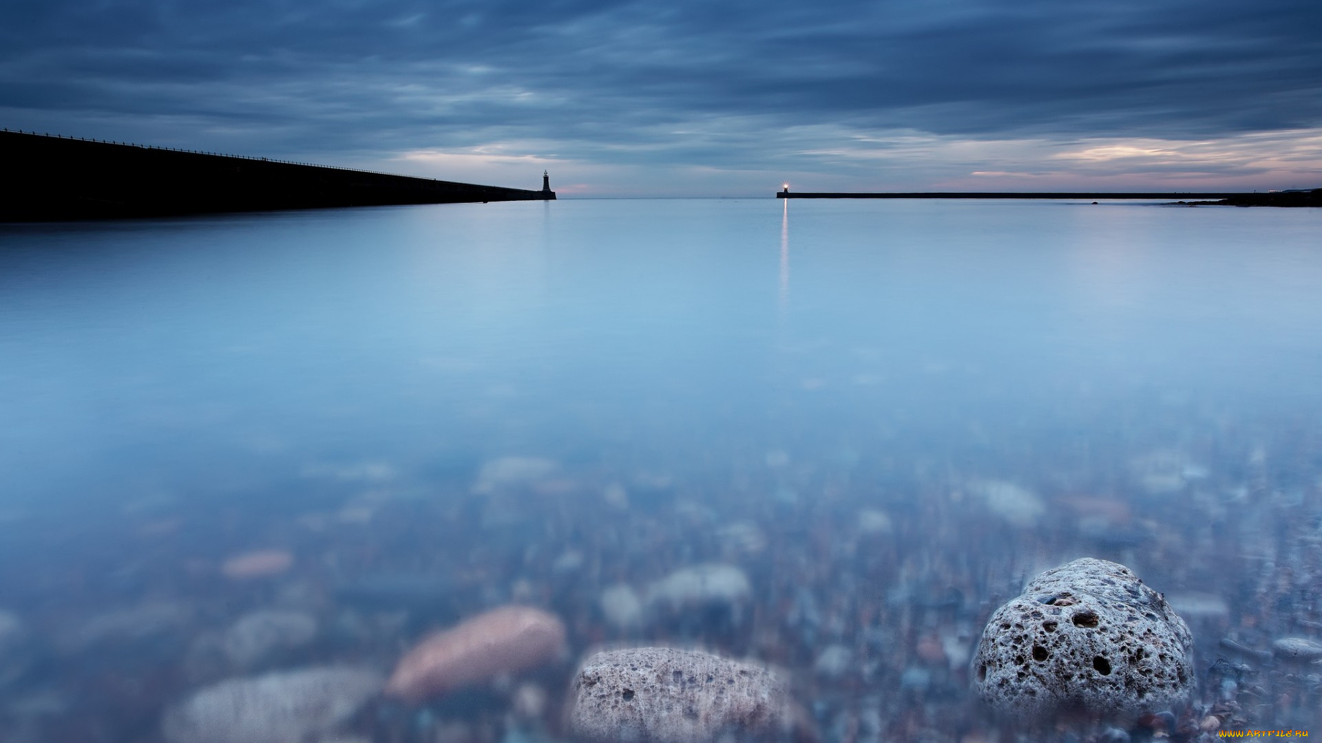 природа, побережье, гавань, маяк, океан