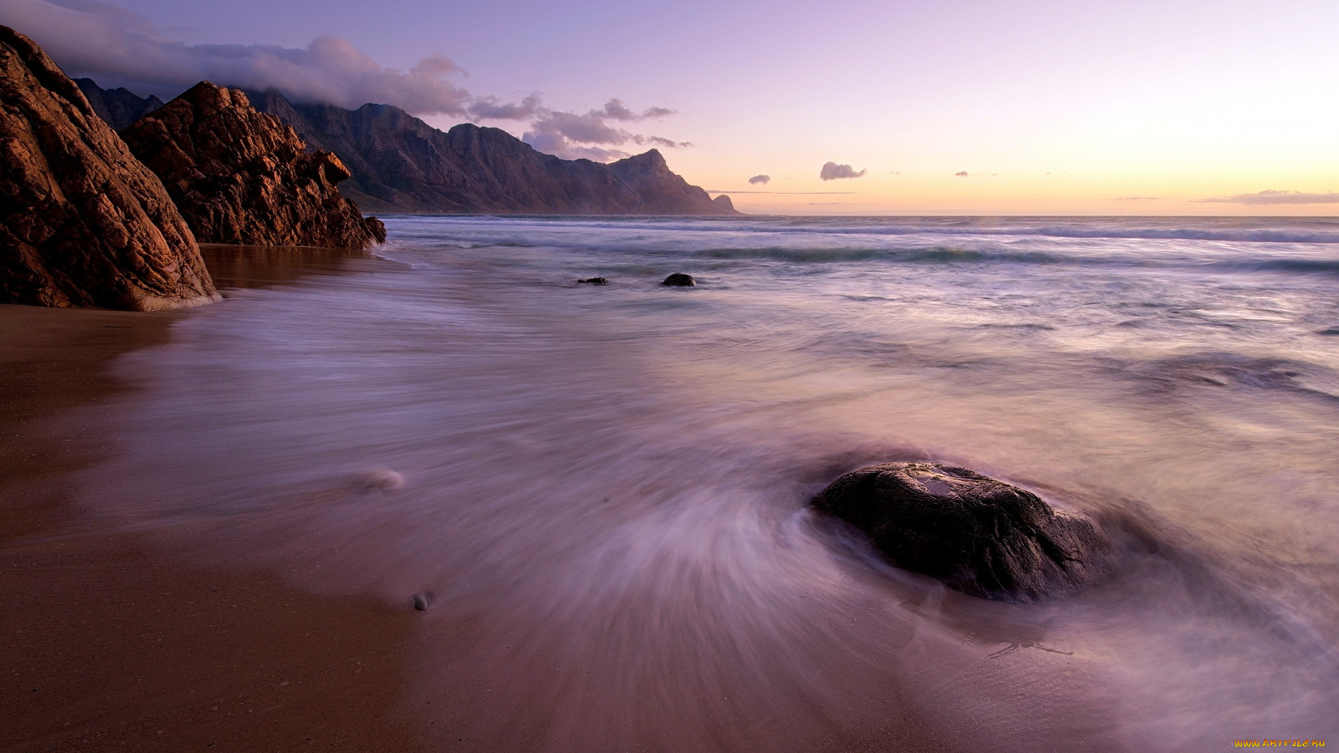 природа, побережье, океан, пляж, скалы, камень