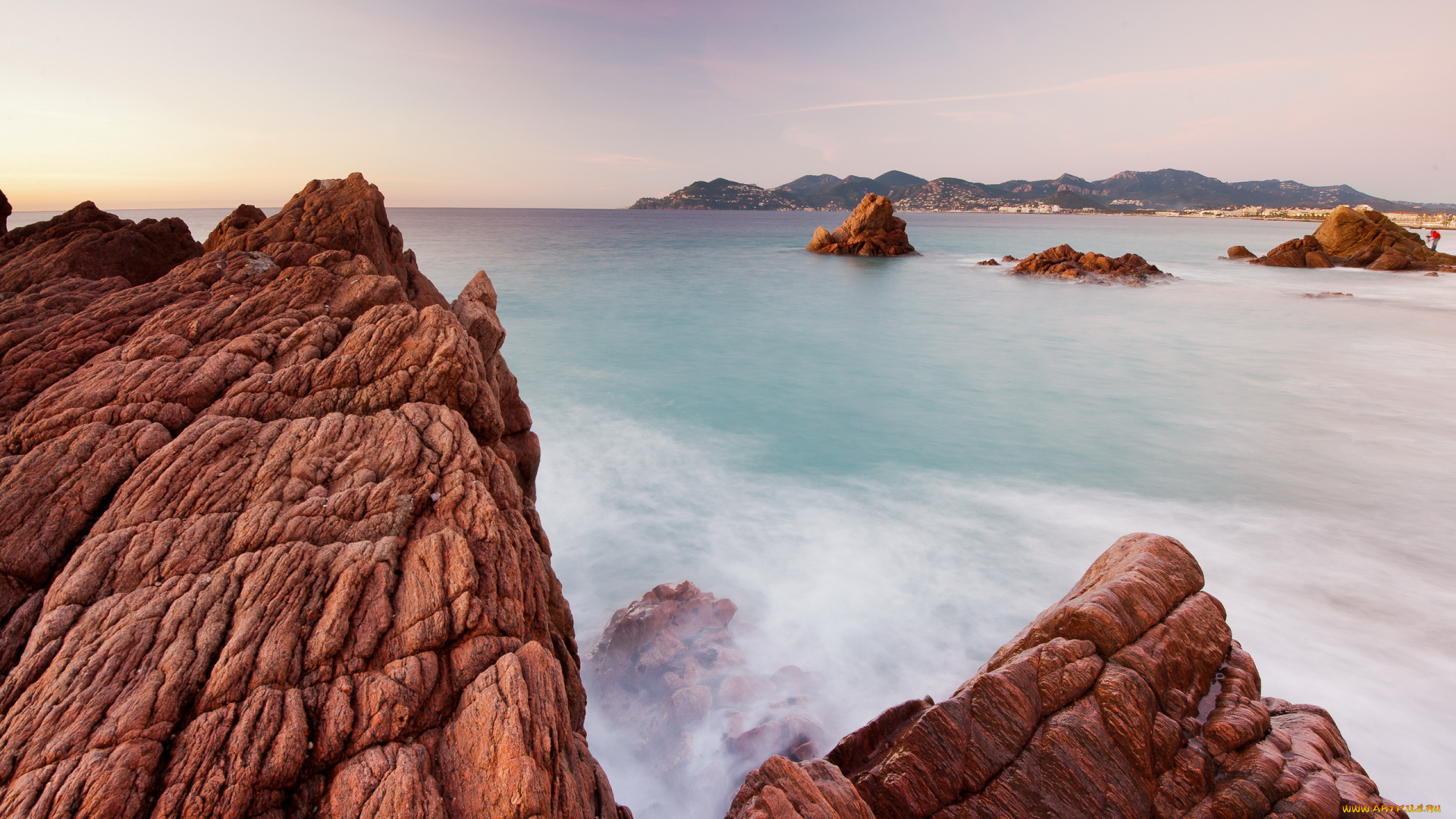 природа, побережье, скалы, горизонт, океан