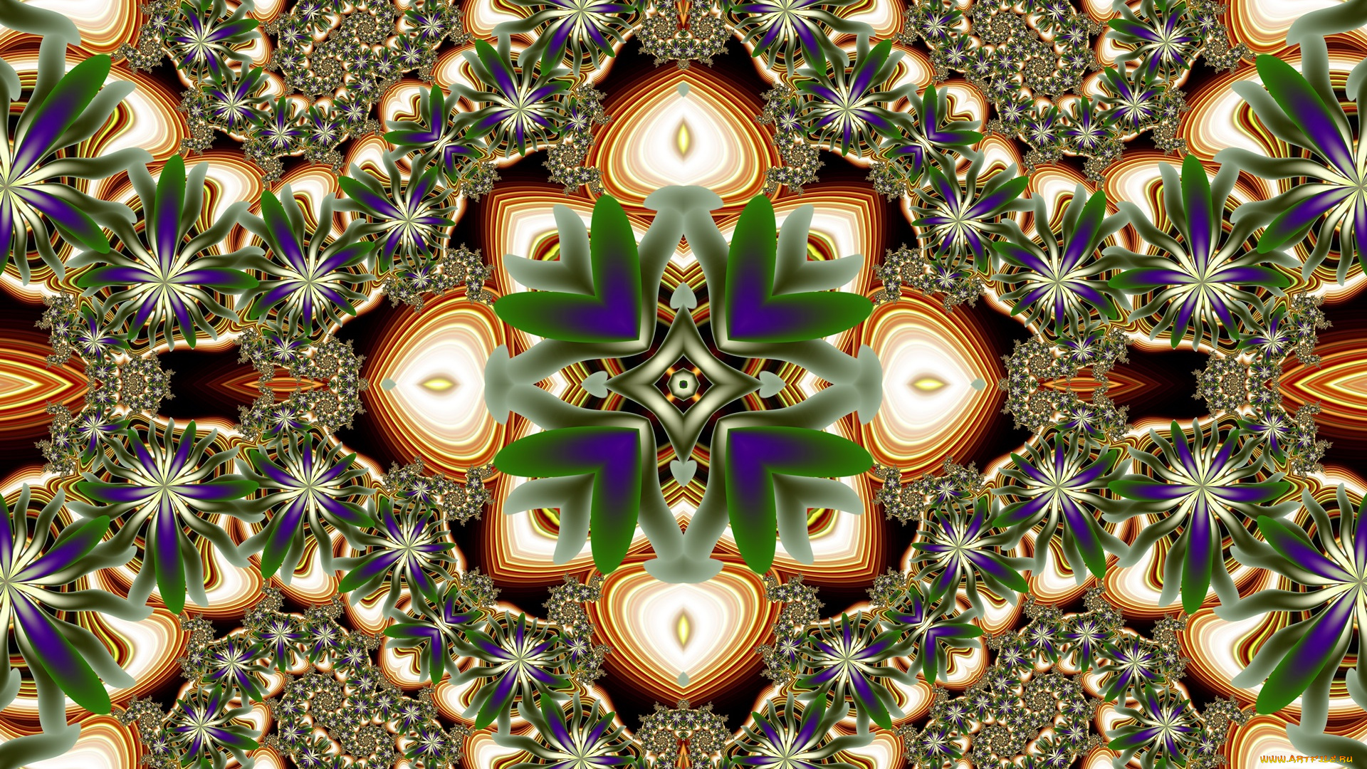 3д, графика, fractal, , фракталы, узор, цвета, фон