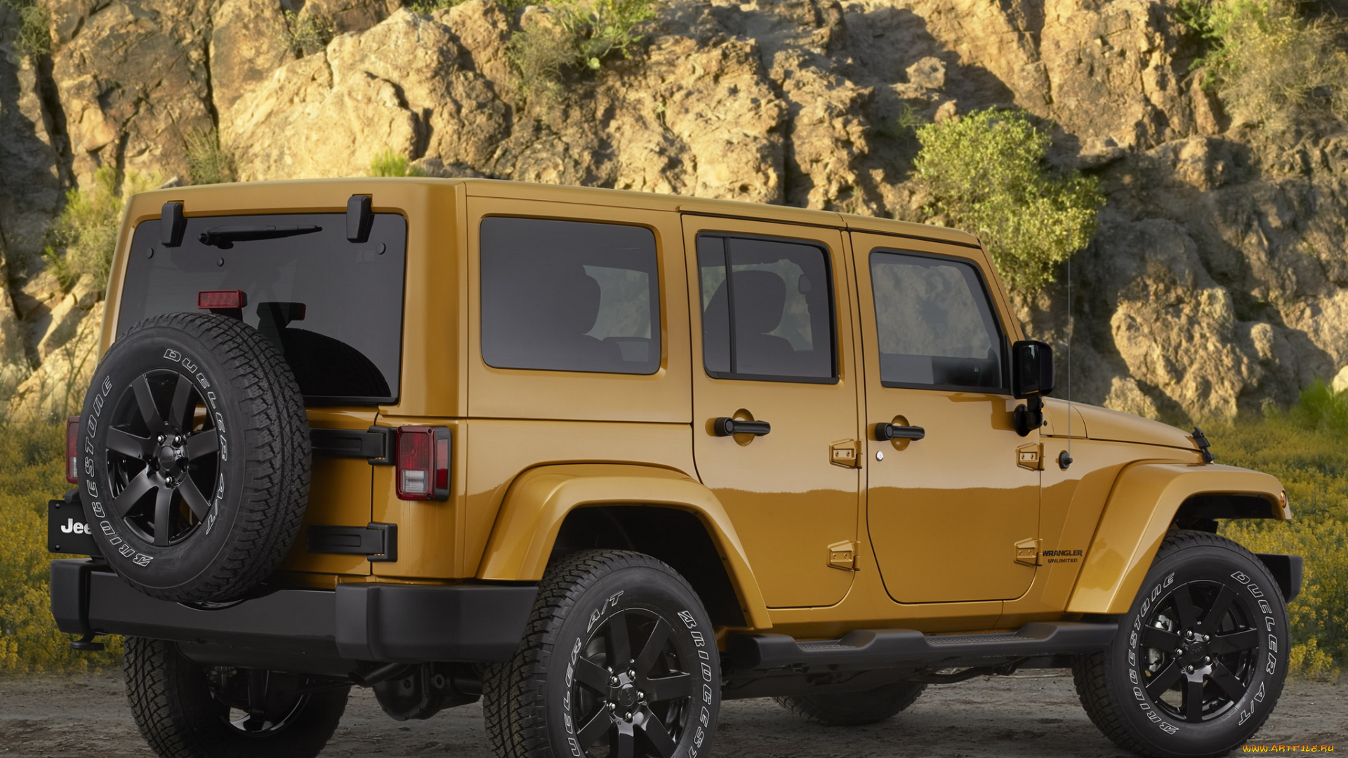 автомобили, jeep, wrangler, unlimited, altitude, jk, 2014, желтый