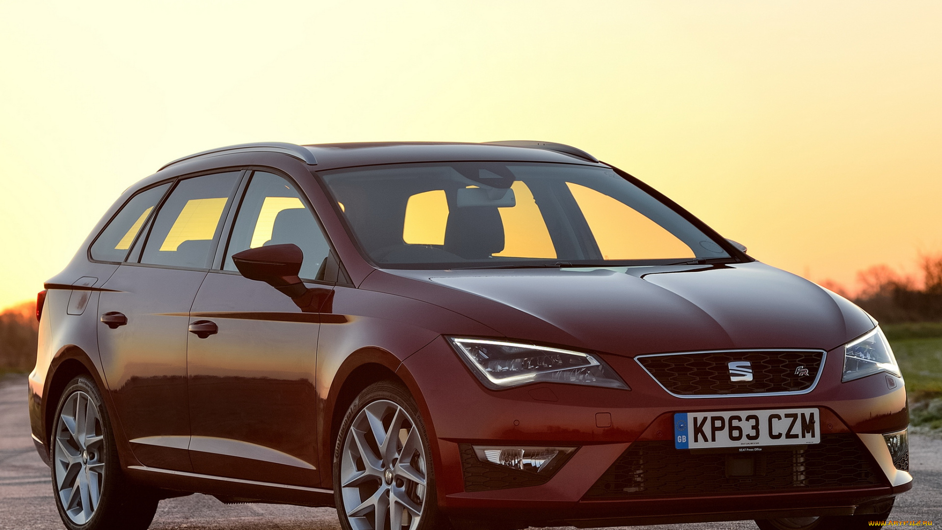 автомобили, seat, leon, st, fr, uk-spec, 2014, красный